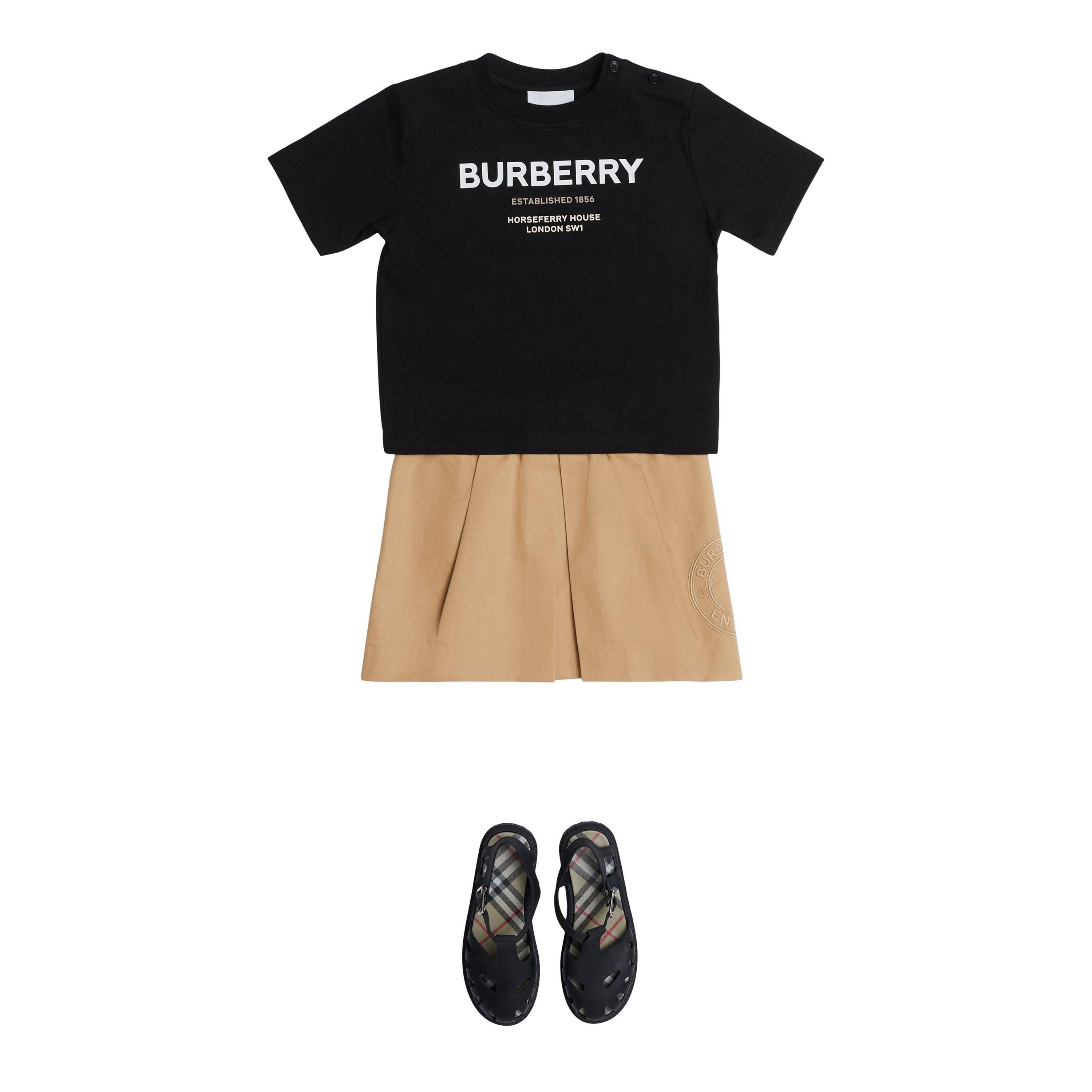 Black A1189 - Burberry - Babies Cedar Logo T Shirt - 2