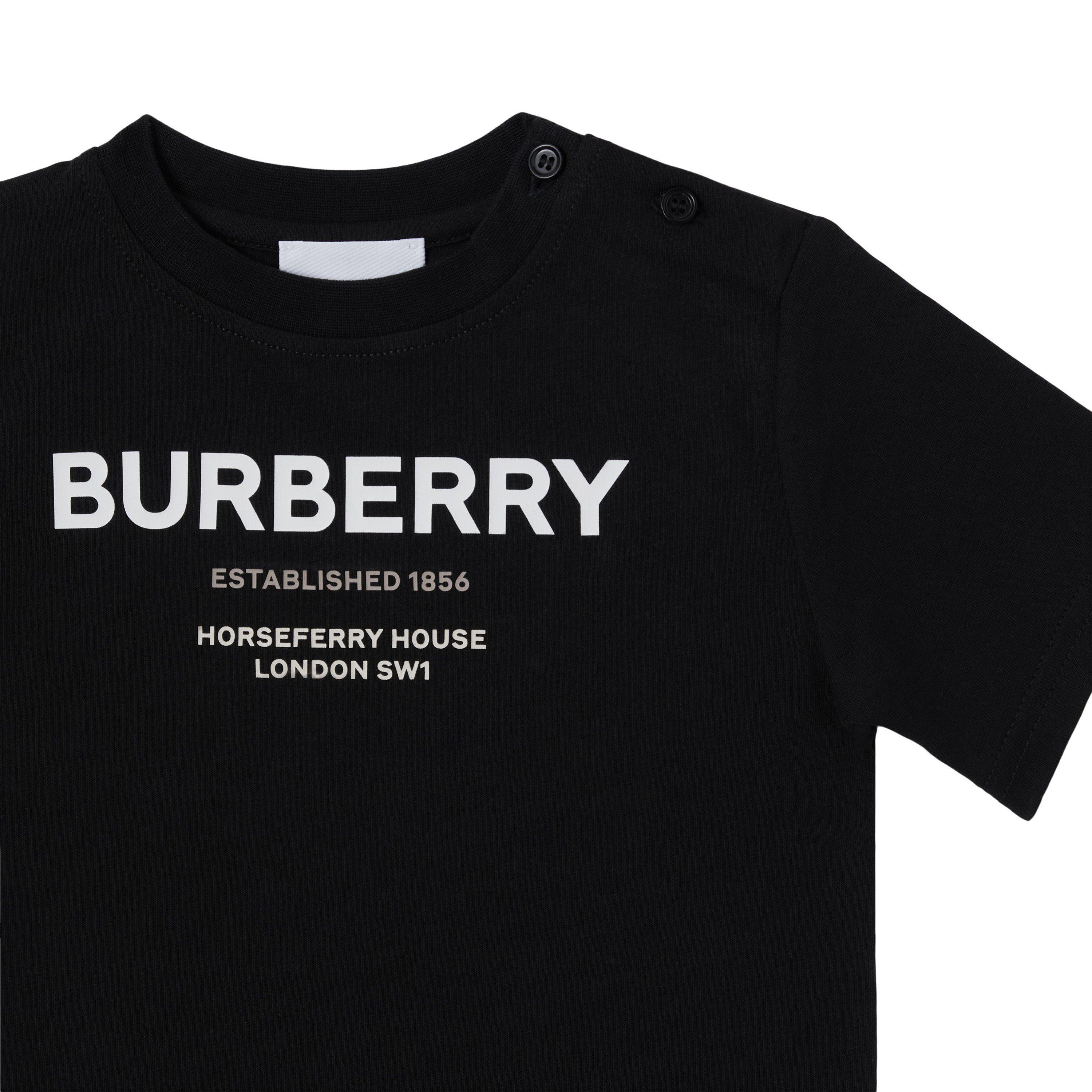 Black A1189 - Burberry - Babies Cedar Logo T Shirt - 5