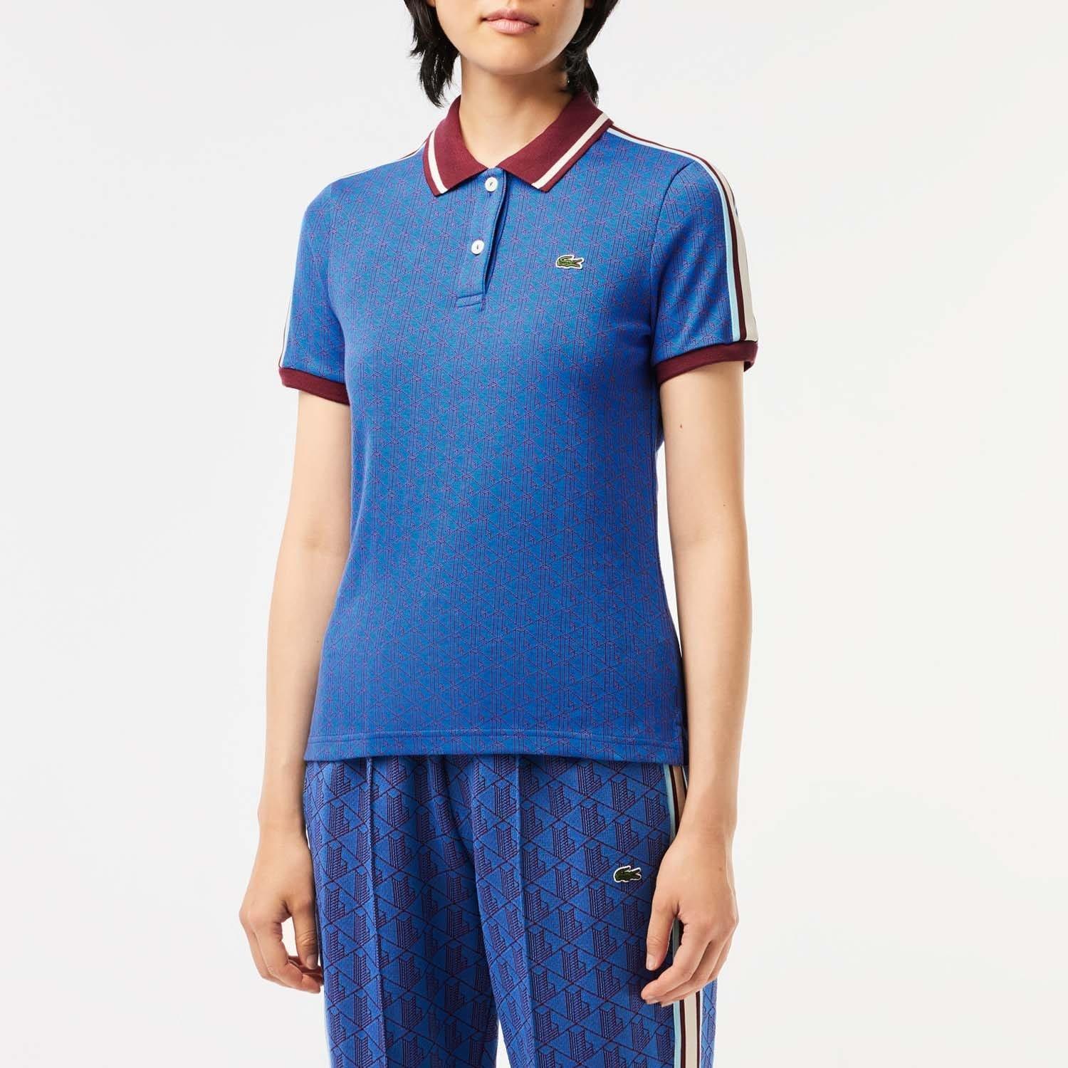 Multi Colour - Lacoste - Slim Fit Monogram Jacquard Polo Shirt - 1