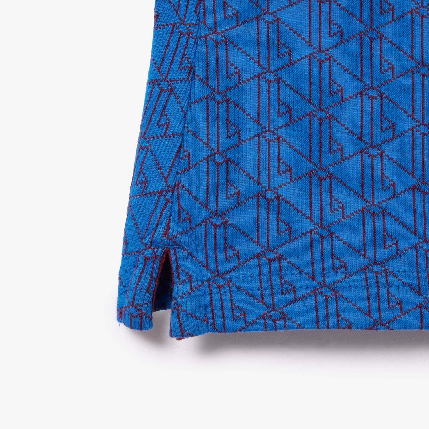 Multi Colour - Lacoste - Slim Fit Monogram Jacquard Polo Shirt - 3