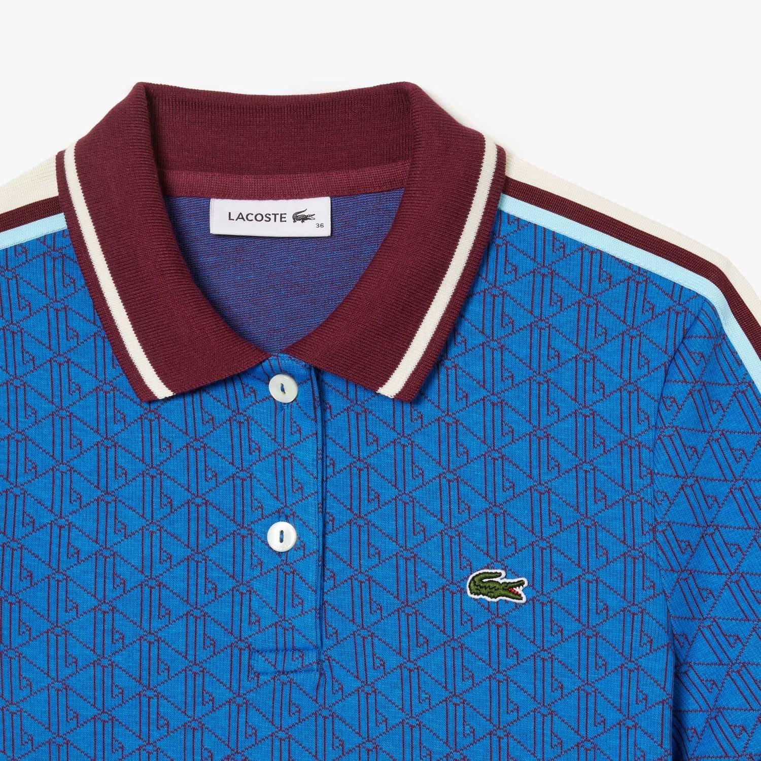 Multi Colour - Lacoste - Slim Fit Monogram Jacquard Polo Shirt - 4