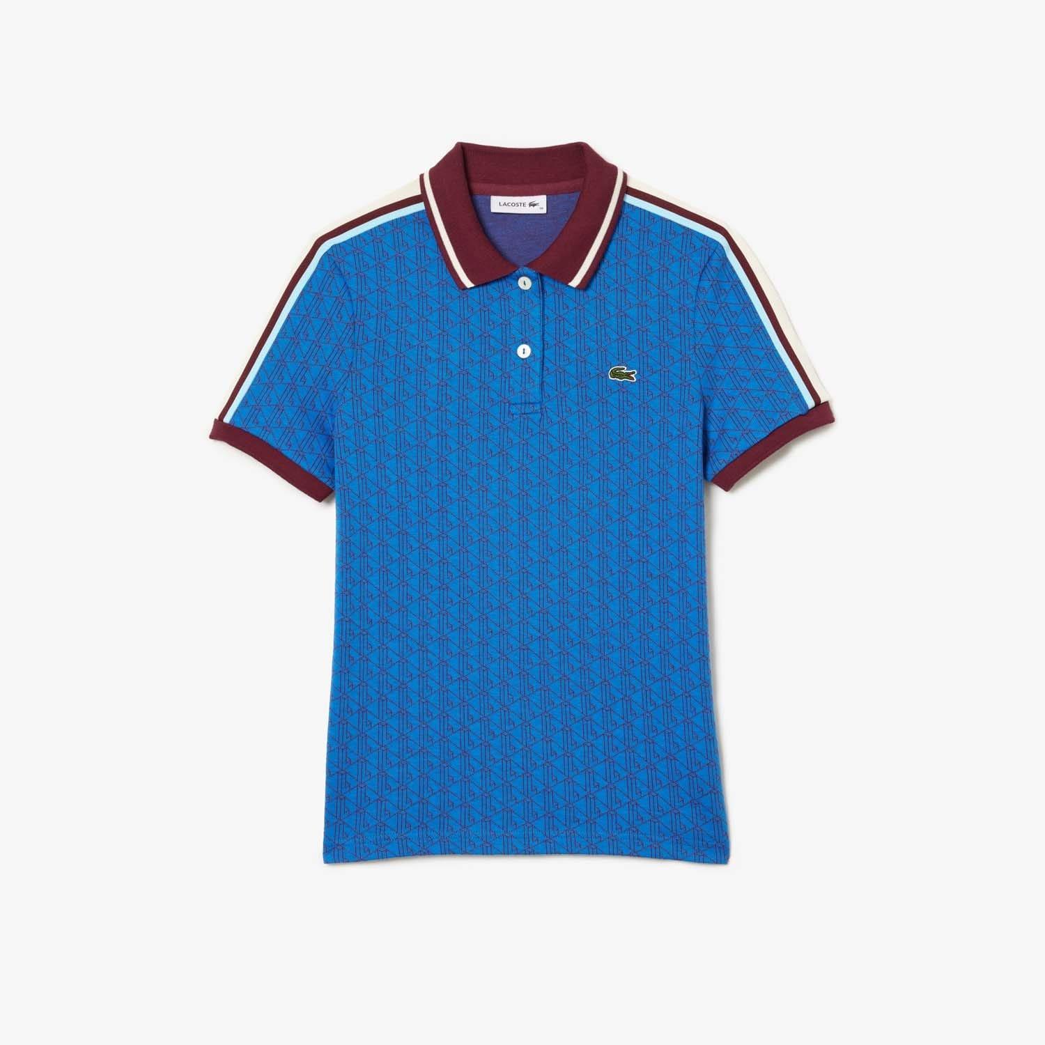 Multi Colour - Lacoste - Slim Fit Monogram Jacquard Polo Shirt - 5