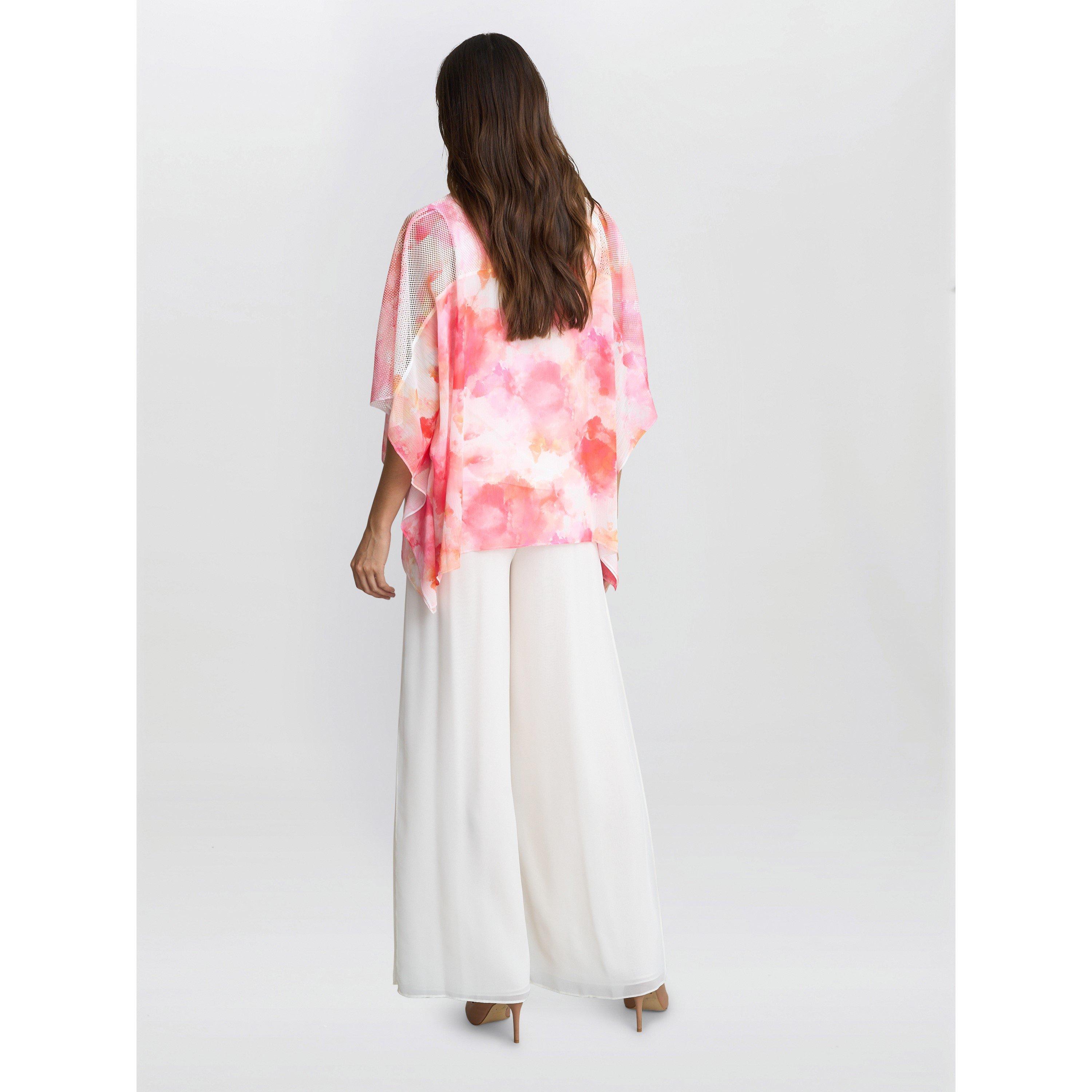 Multi - Gina Bacconi - Women's Evie Capped Sleeve Blouse - 2