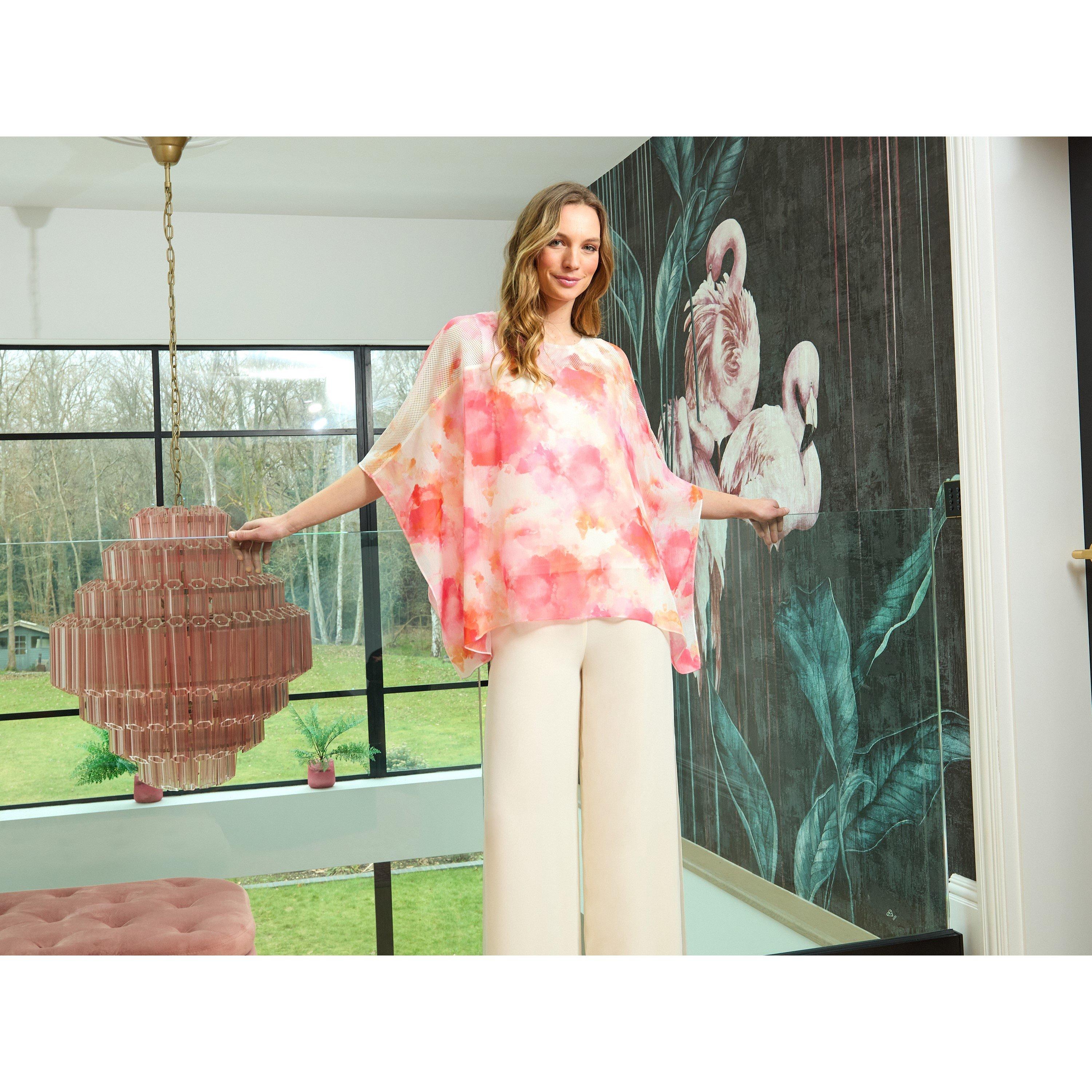 Multi - Gina Bacconi - Women's Evie Capped Sleeve Blouse - 7