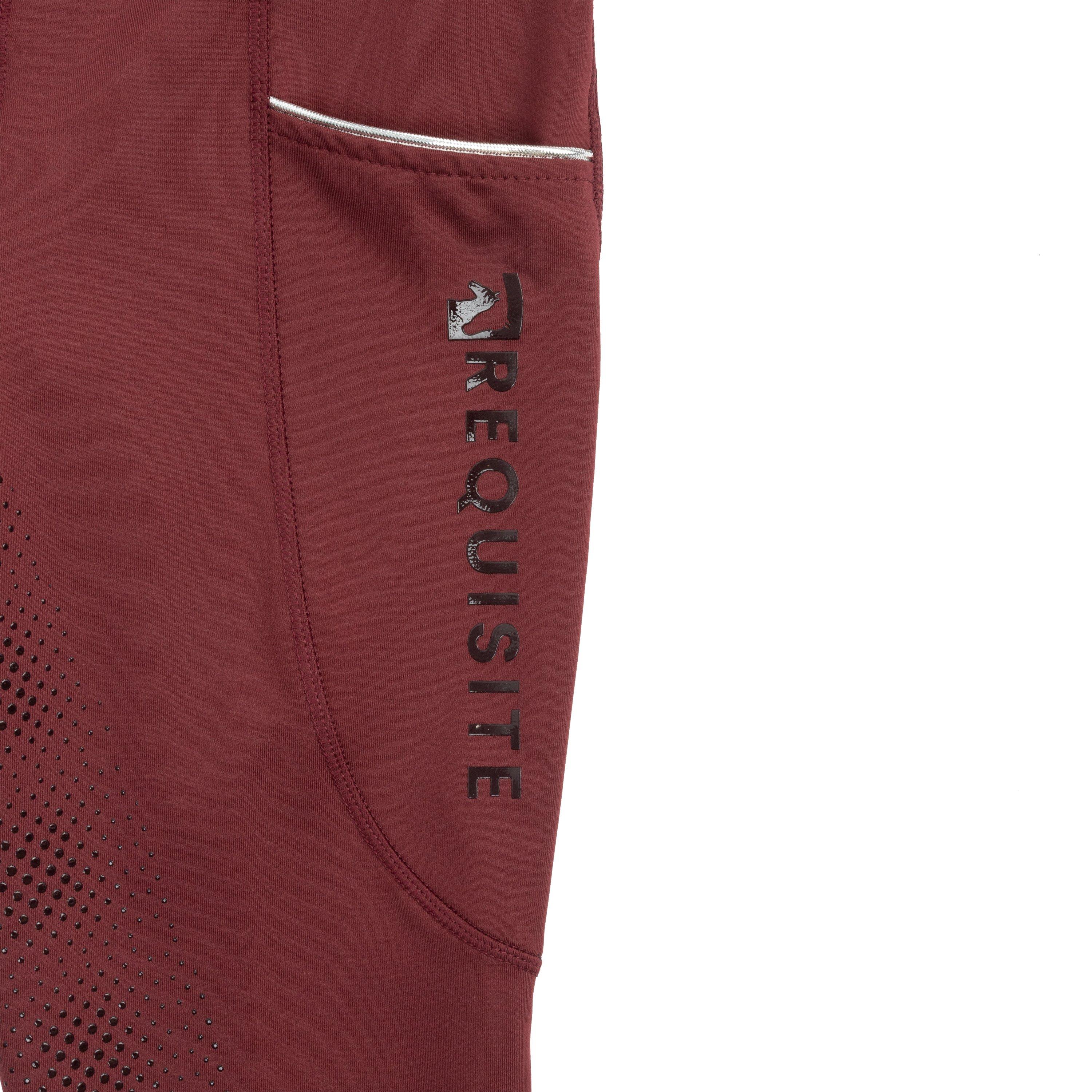 Borgogna - Requisite - Full Grip Equestrian Tights Juniors - 3