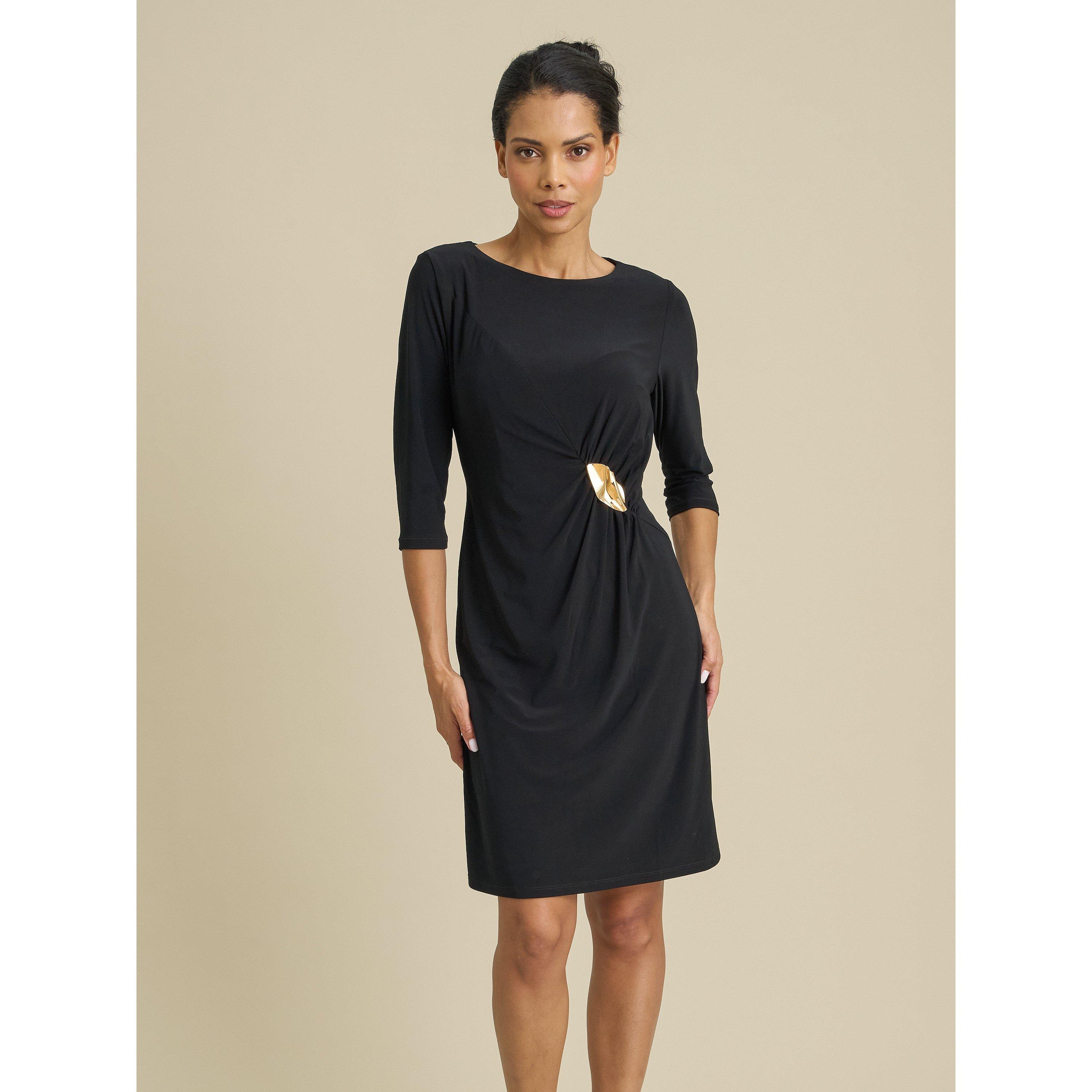 Black - Gina Bacconi - Tamaryn Gold Detail Dress - 1