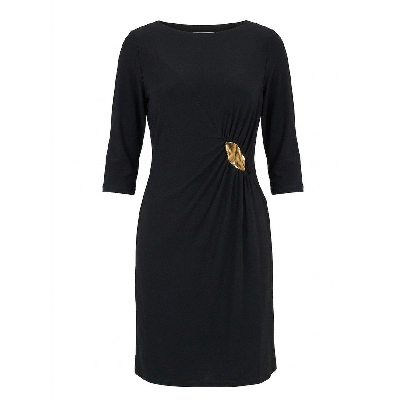 Black - Gina Bacconi - Tamaryn Gold Detail Dress - 4