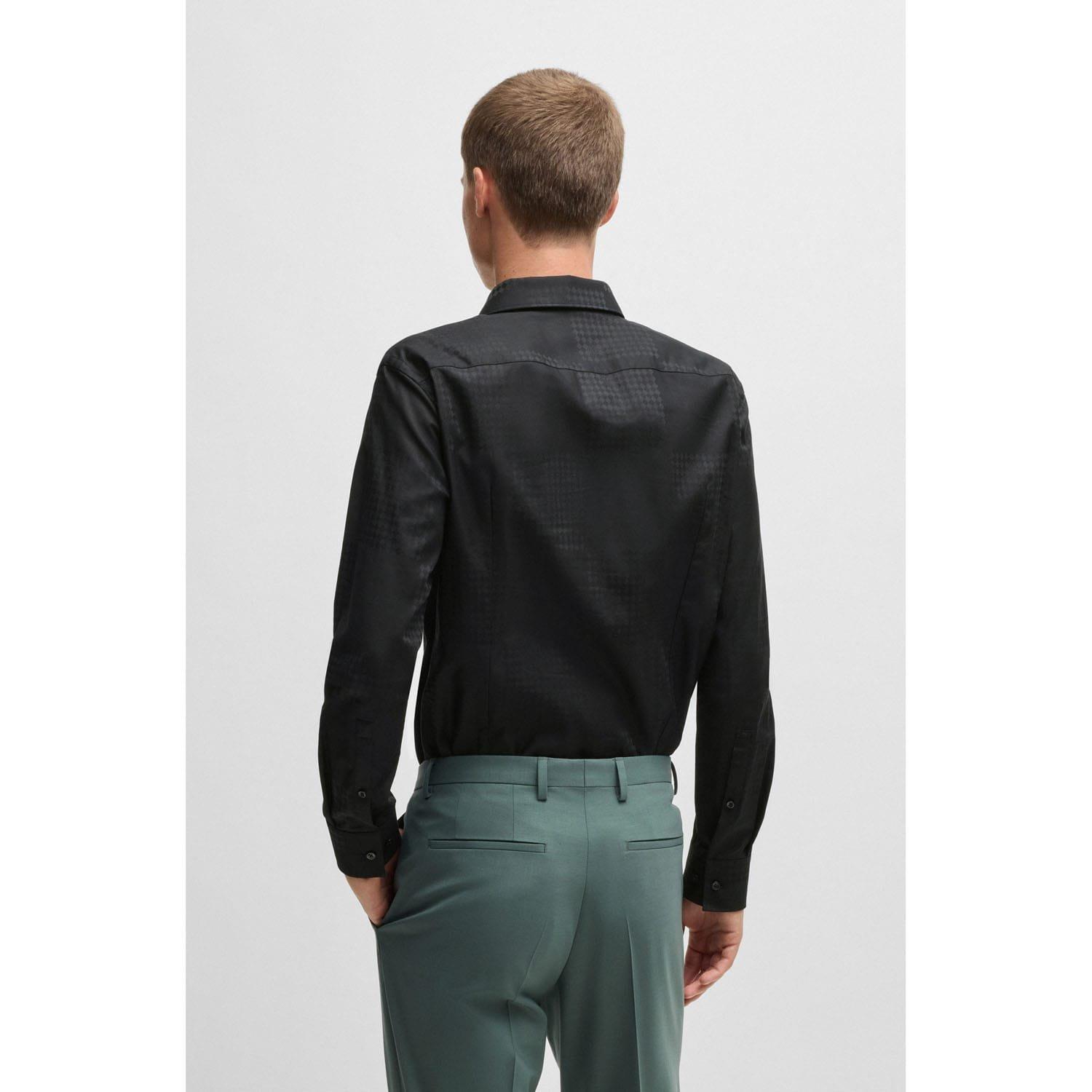 Black - Hugo - Kenno Checkerboard Print Shirt - 2