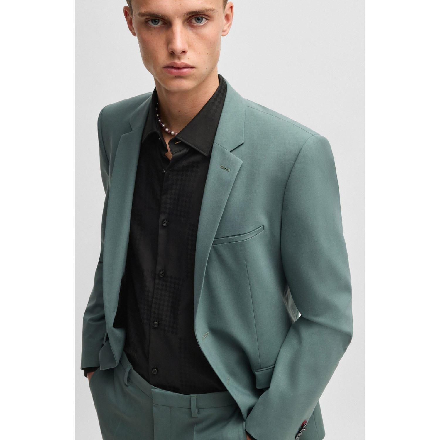 Black - Hugo - Kenno Checkerboard Print Shirt - 3