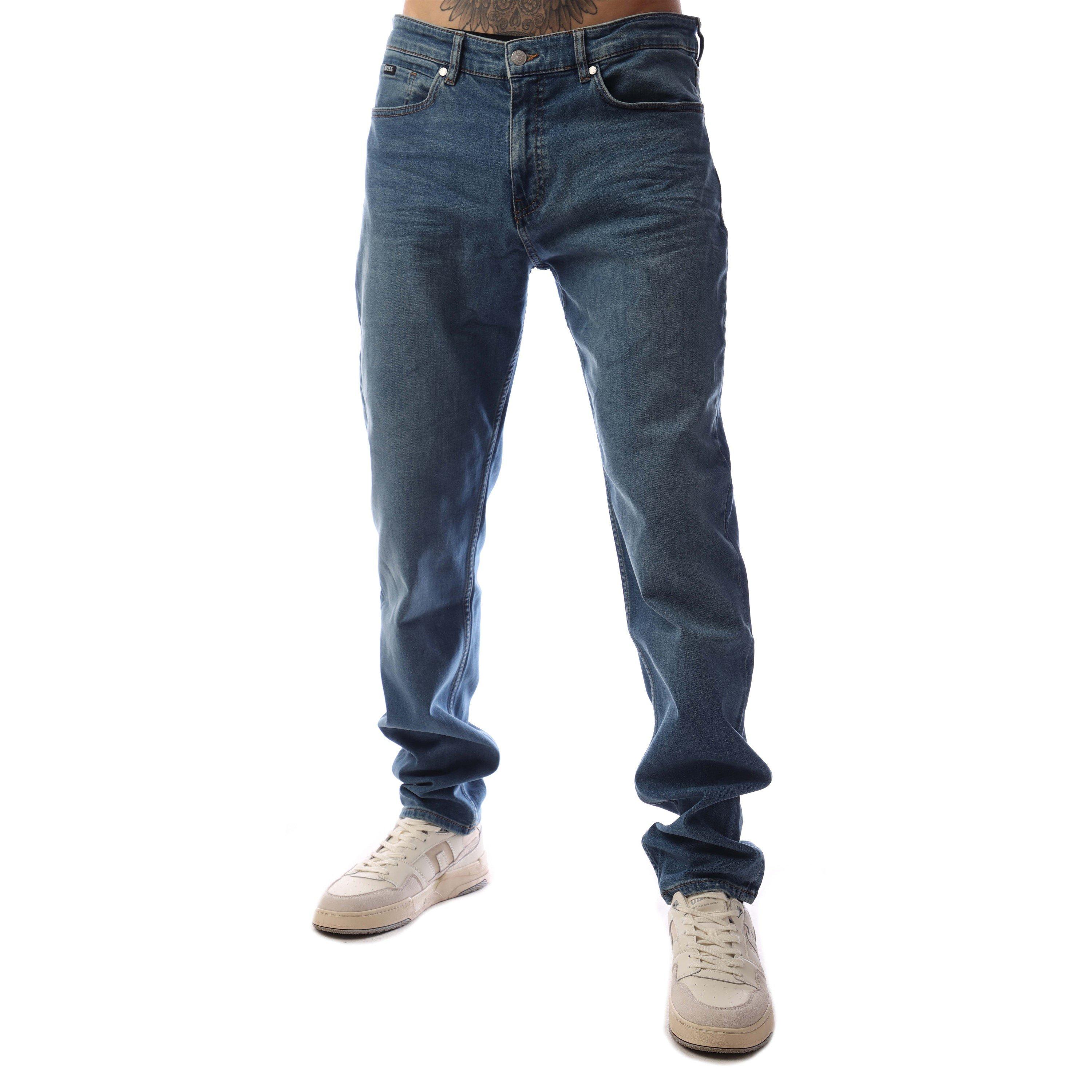 Turquoise - Boss - H-Re.Maine Slim-Fit Jeans - 2