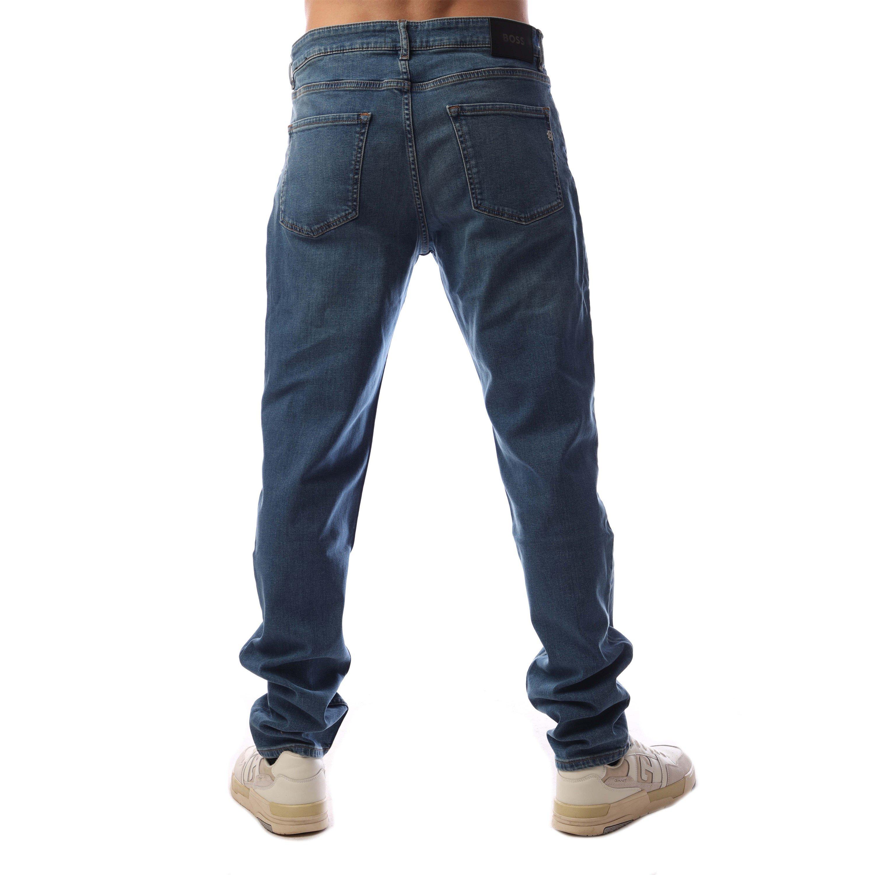 Turquoise - Boss - H-Re.Maine Slim-Fit Jeans - 4