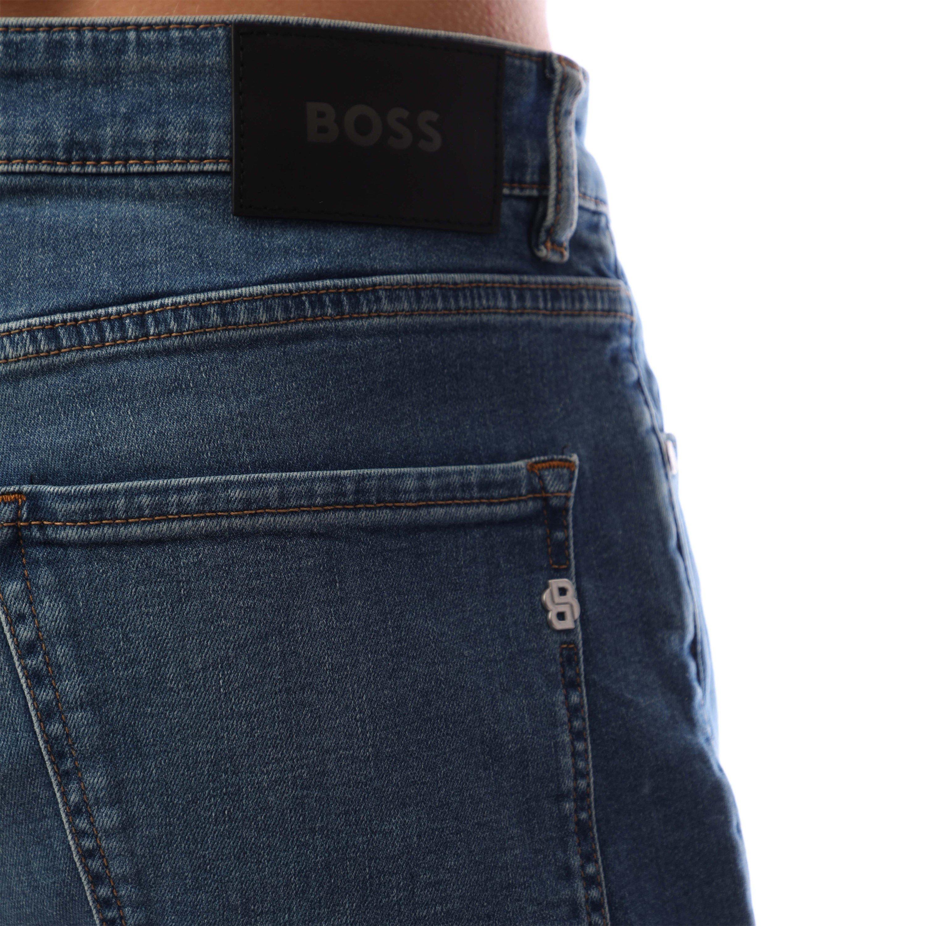 Turquoise - Boss - H-Re.Maine Slim-Fit Jeans - 5