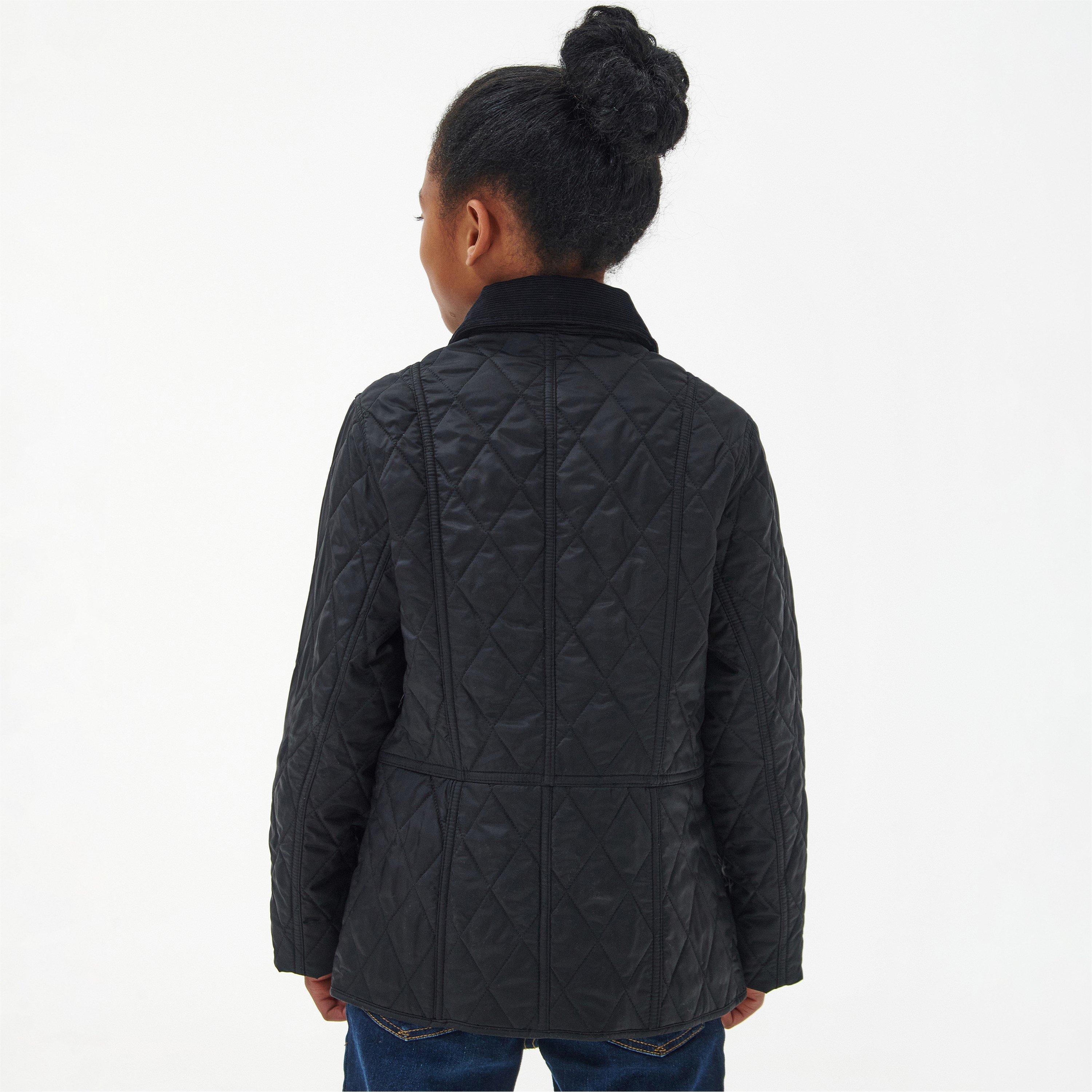 Black/Gardinia - Barbour - Kids' Summer Liddesdale Lightweight Quilted Jacket - 3