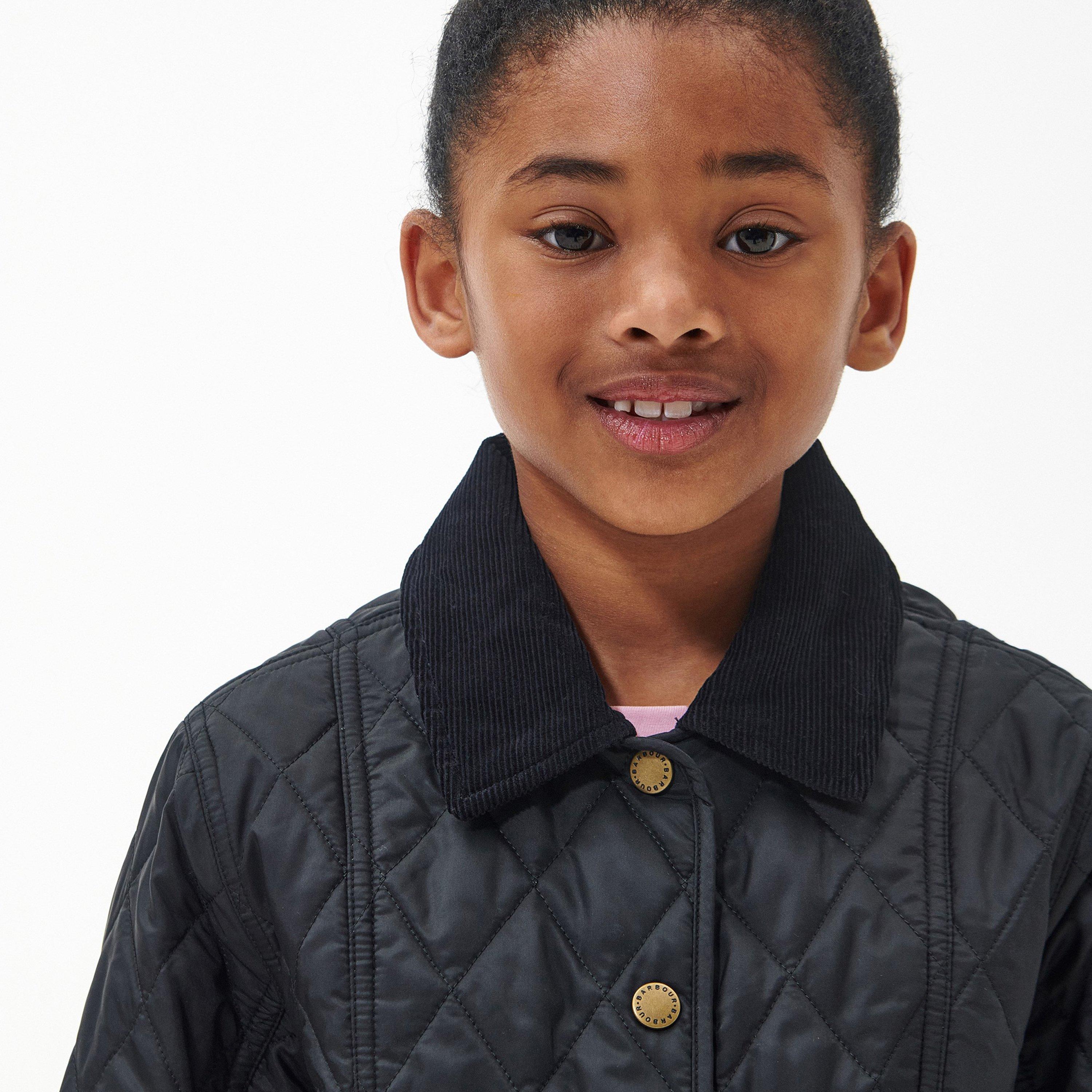 Black/Gardinia - Barbour - Kids' Summer Liddesdale Lightweight Quilted Jacket - 4