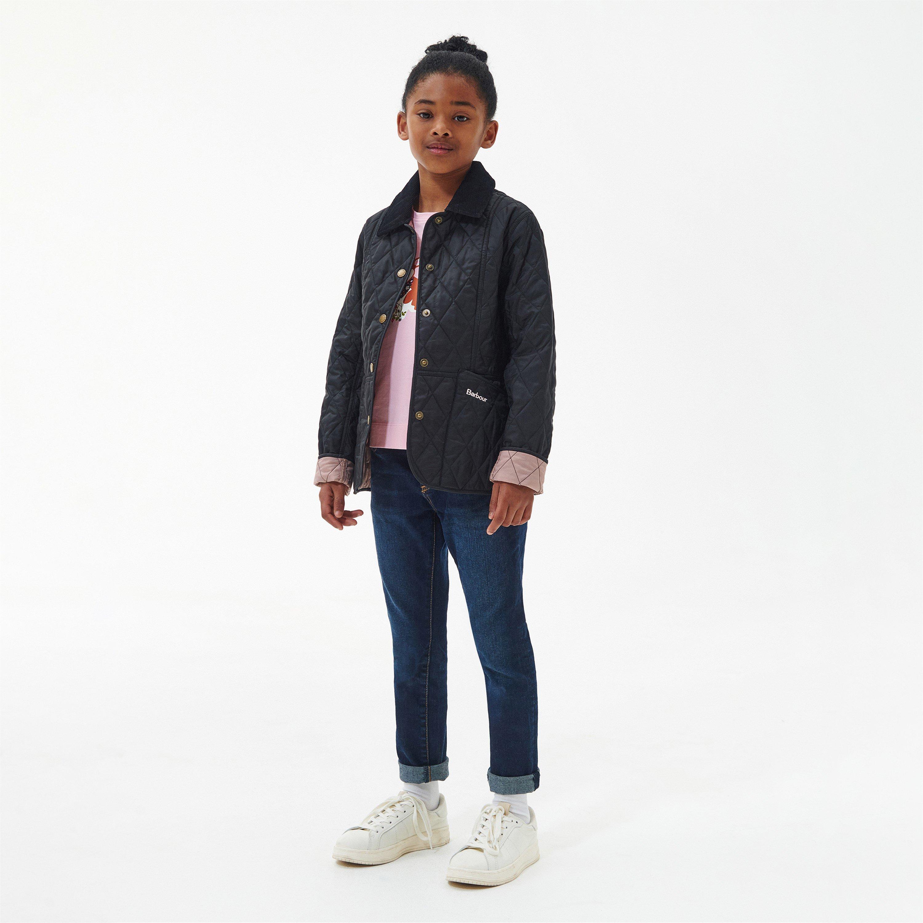 Black/Gardinia - Barbour - Kids' Summer Liddesdale Lightweight Quilted Jacket - 6