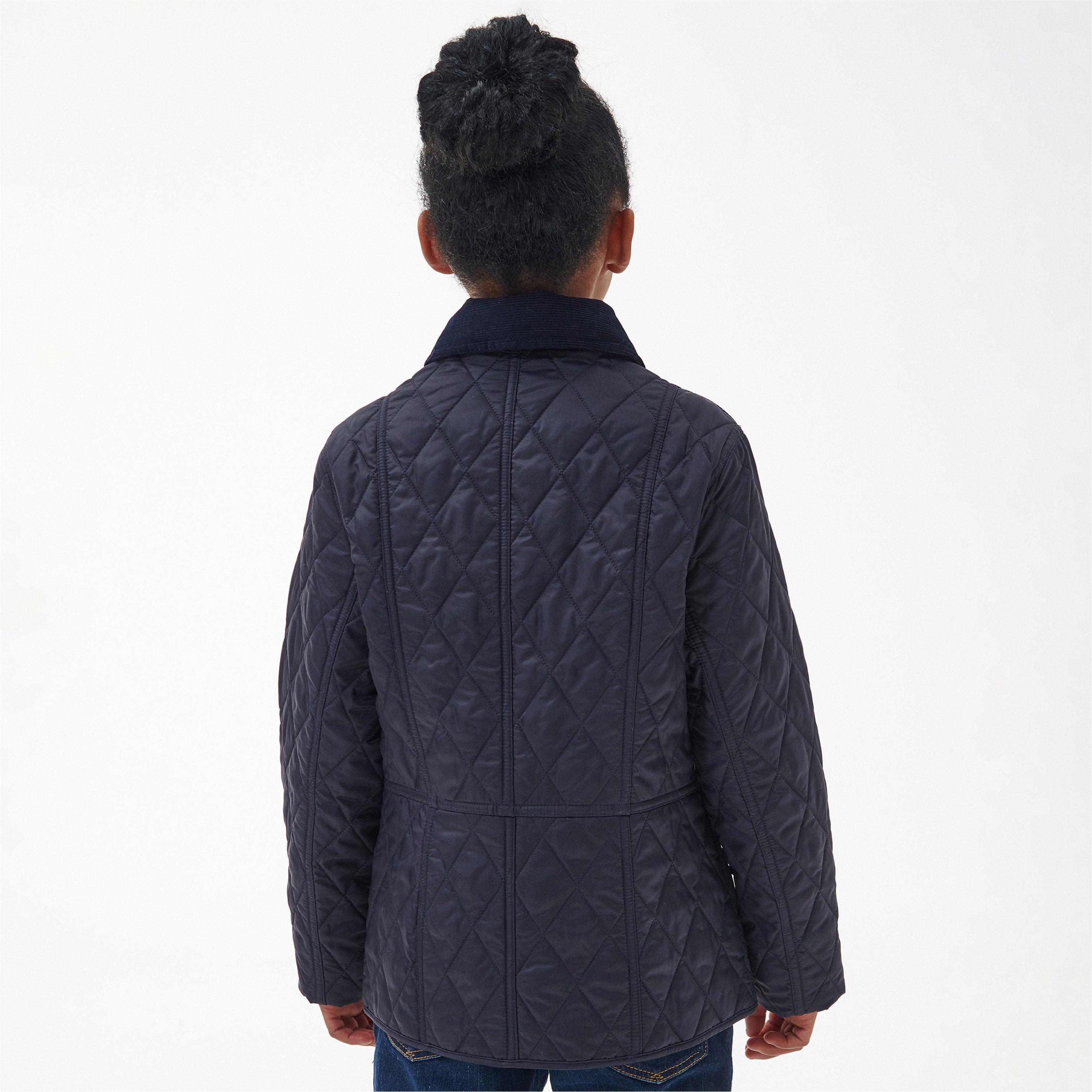 Navy/Gardinia - Barbour - Kids' Summer Liddesdale Lightweight Quilted Jacket - 3
