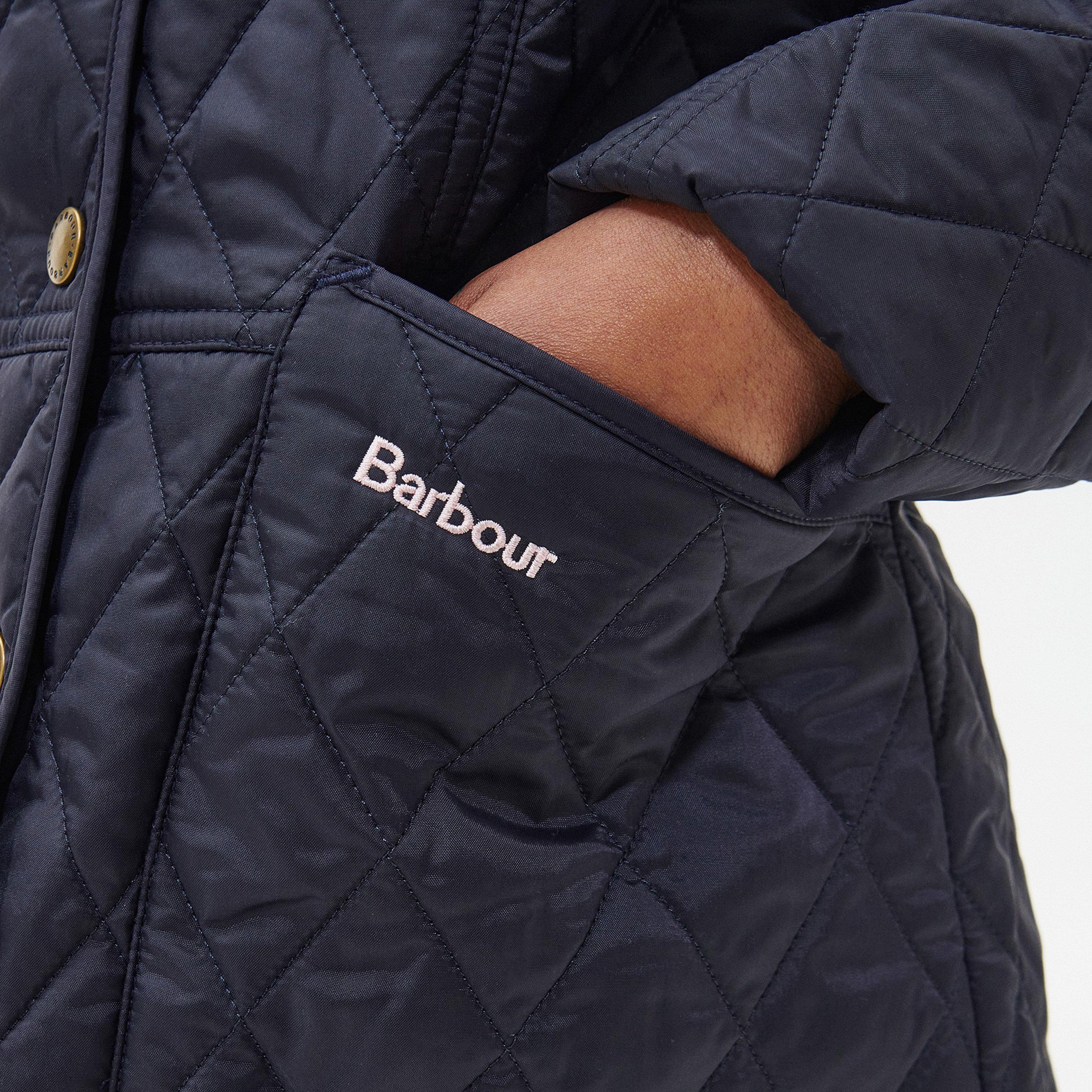 Navy/Gardinia - Barbour - Kids' Summer Liddesdale Lightweight Quilted Jacket - 5