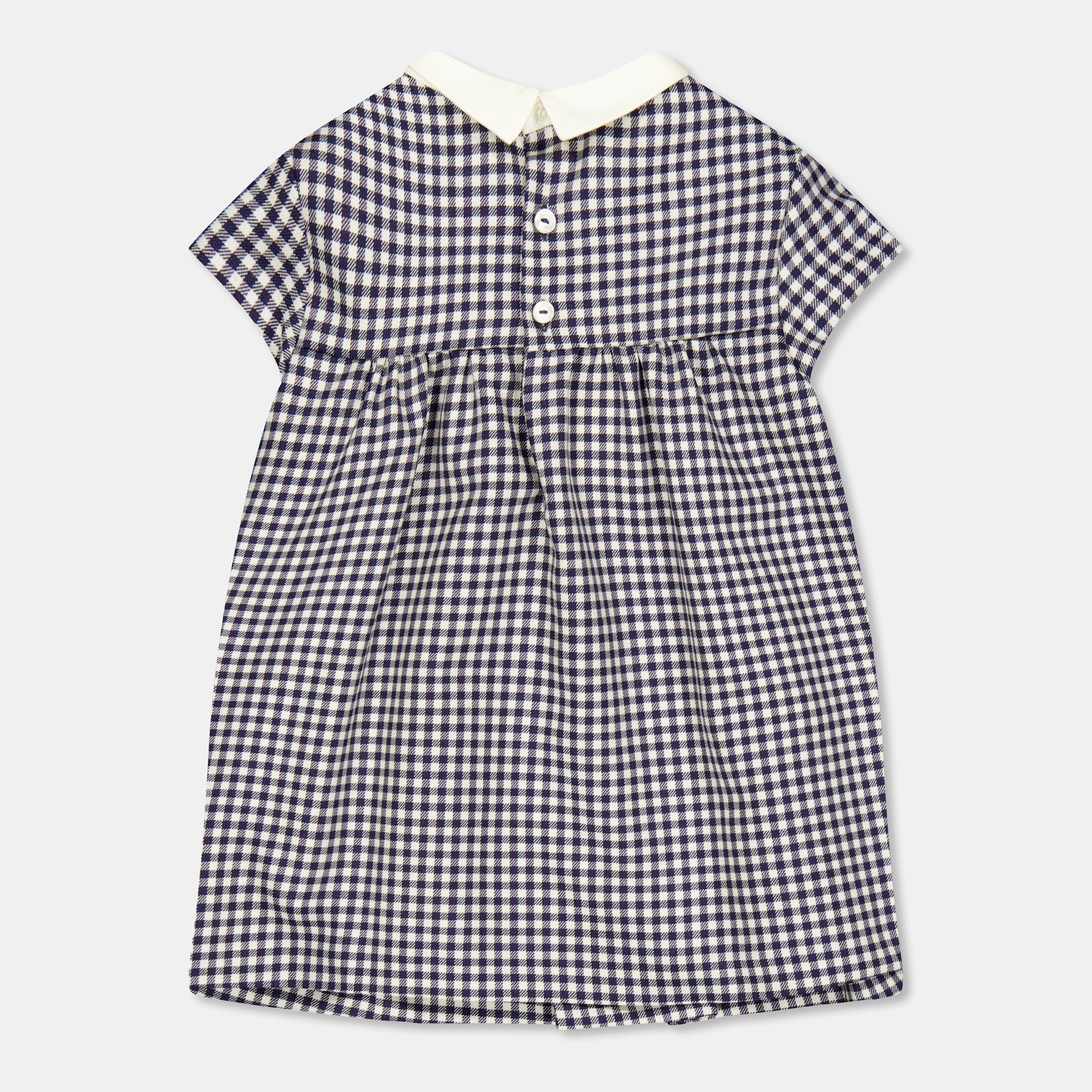 Gucci Kids' Short Sleeve Skater Dress - Wht/Navy 9062