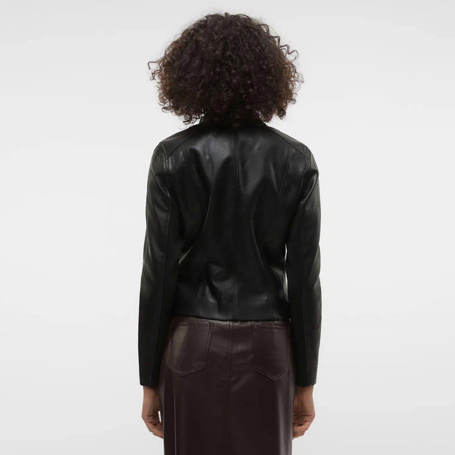 Black - Vero Moda - Riley Faux Leather Jacket - 3