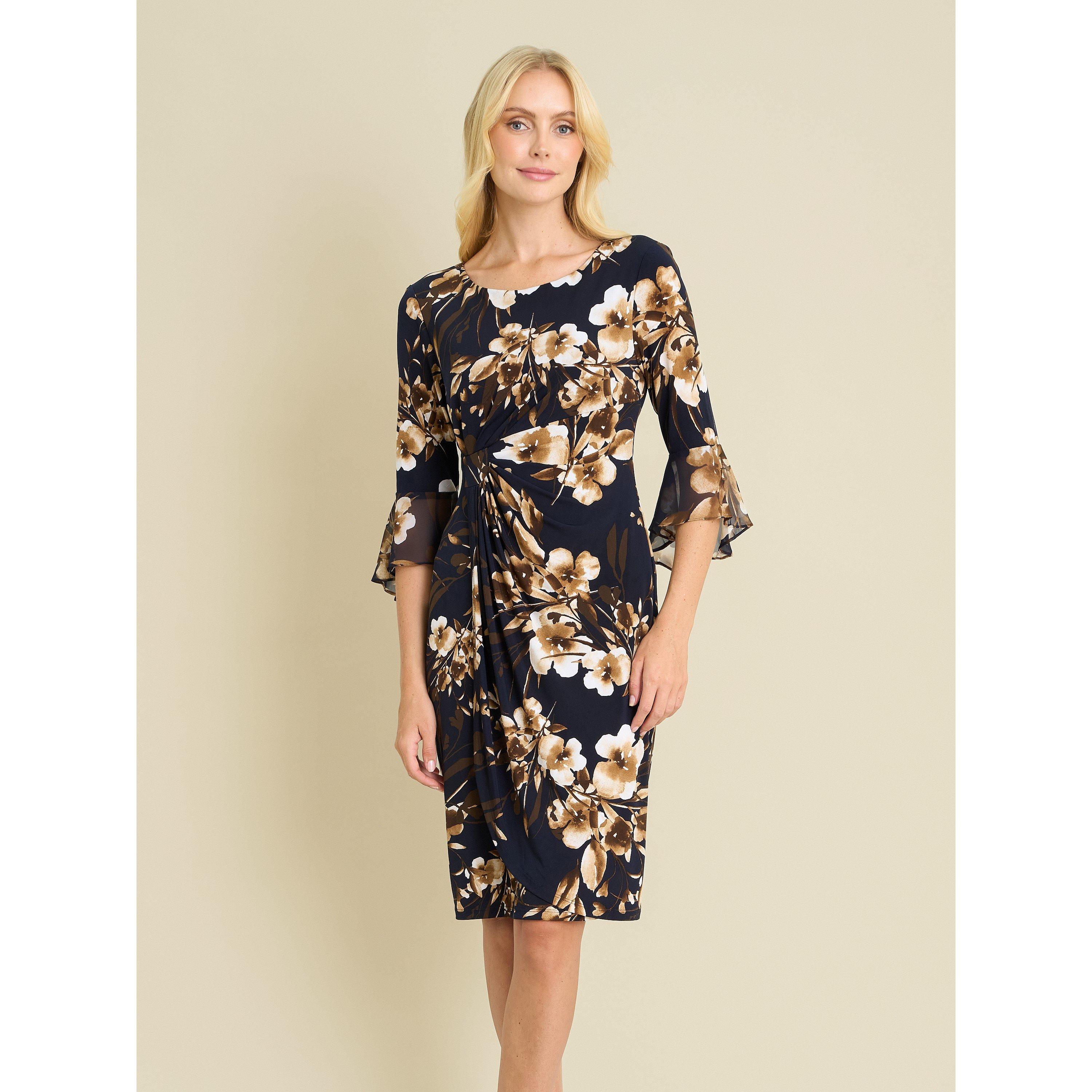 Navy / Multi - Gina Bacconi - Roxana Floral Sheath Dress - 5