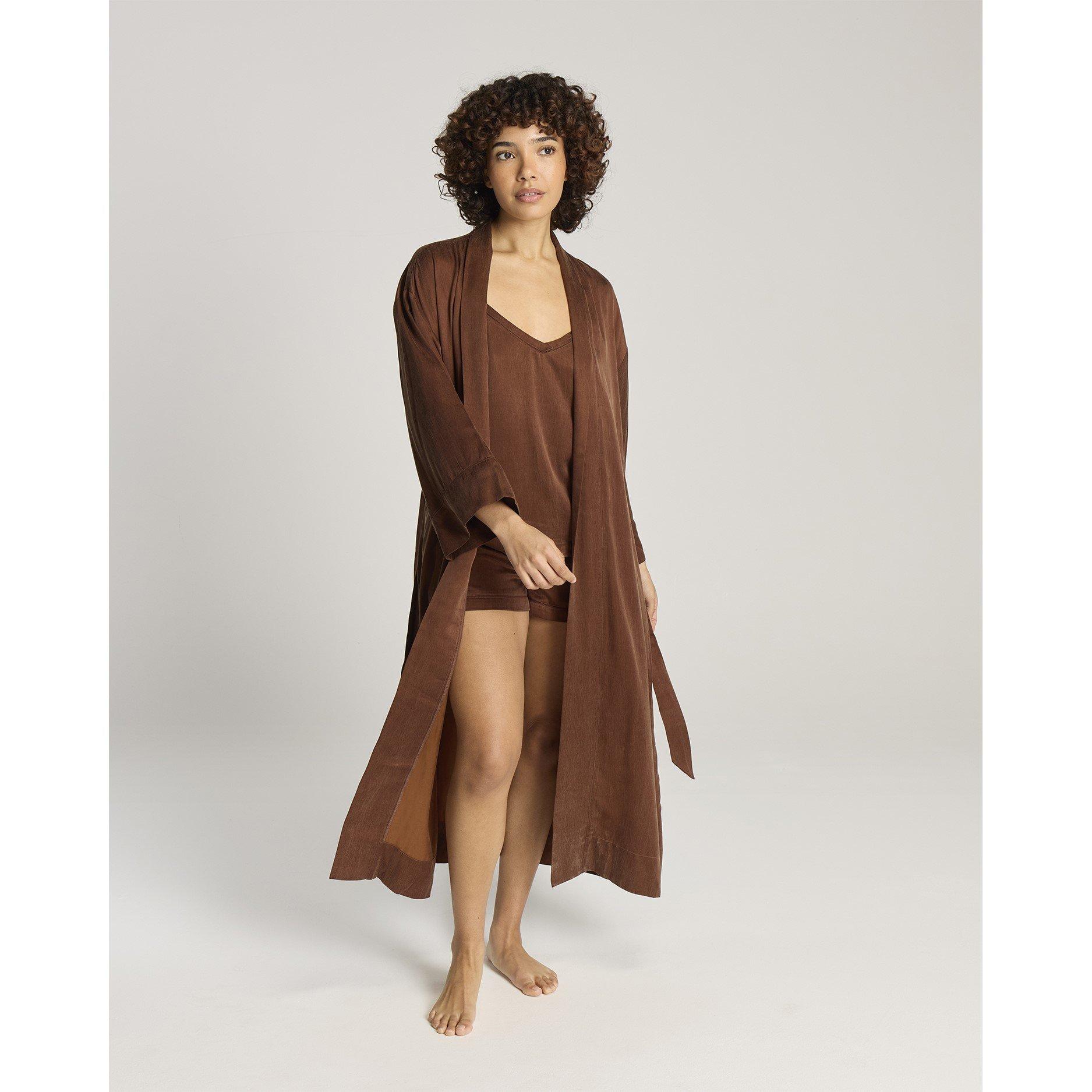 Cocoa - Nudea - Eco-Luxe Kimono Robe - Cocoa - 2
