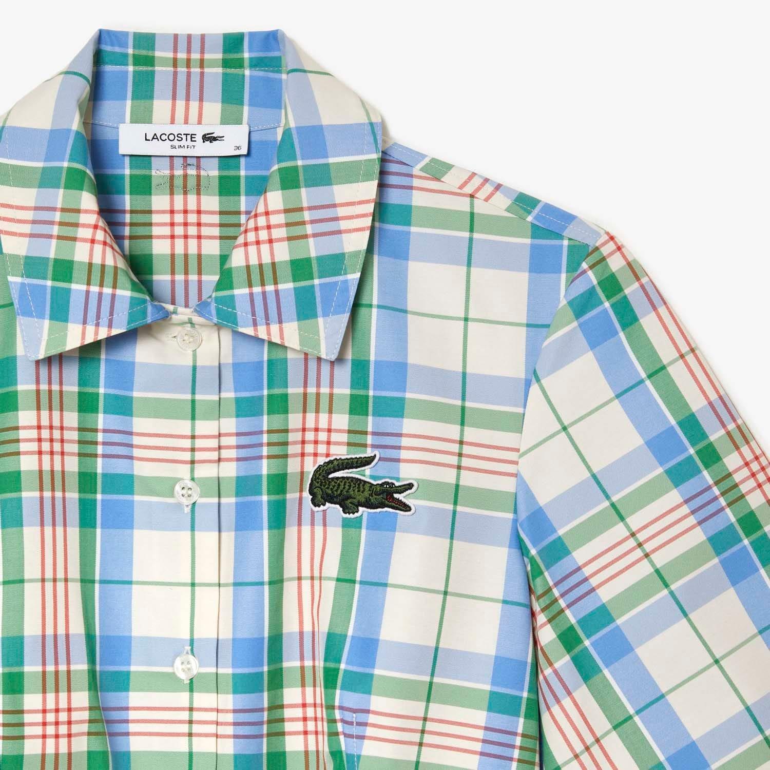 Multi Colour - Lacoste - Cotton Blend Checkerboard Dress - 5