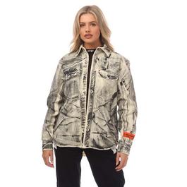 Heron Preston Overdyed Spray Pocket Denim Shirt