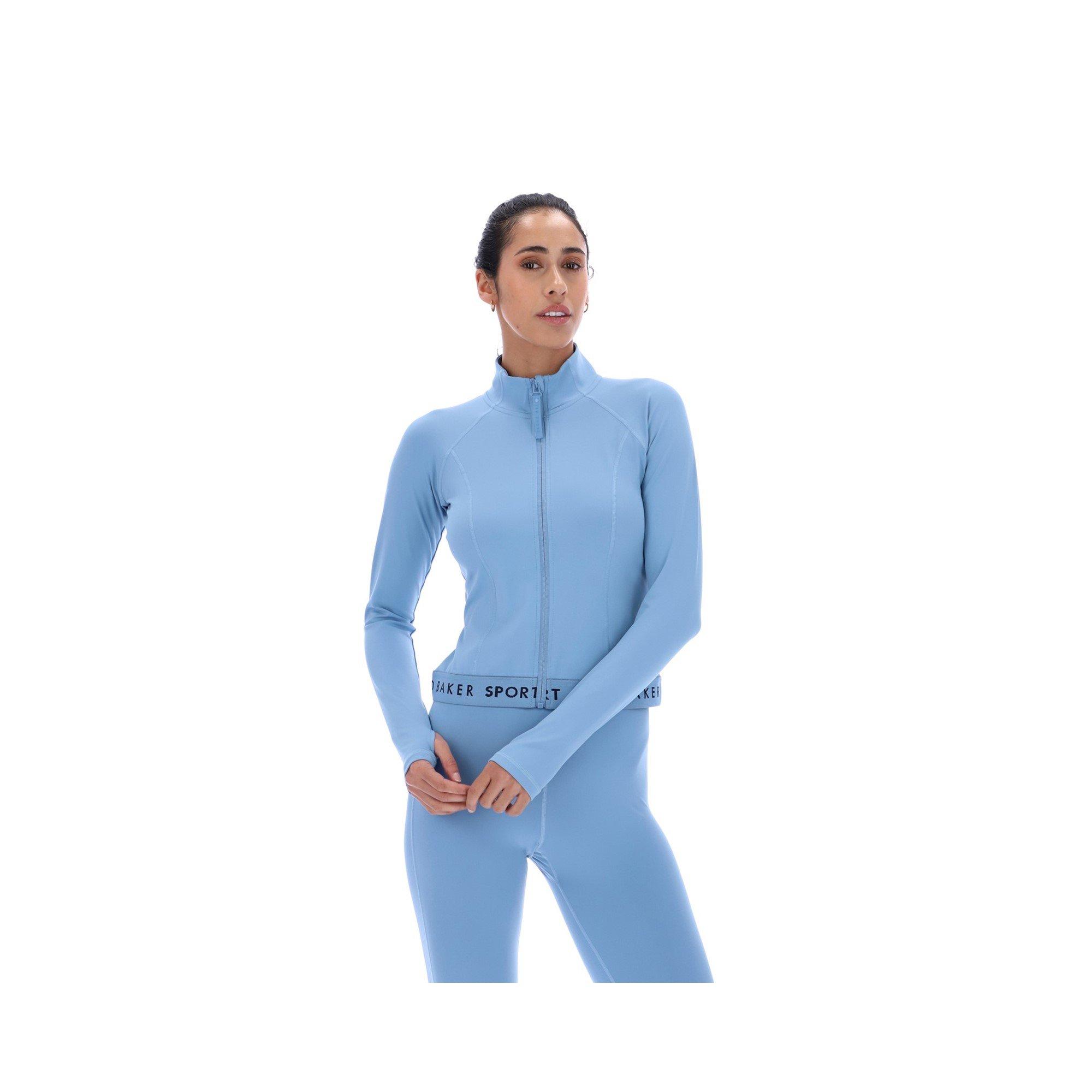 Light Blue - Ted Baker - MARIE Essentials Cropped Zip Up Jacket - 1