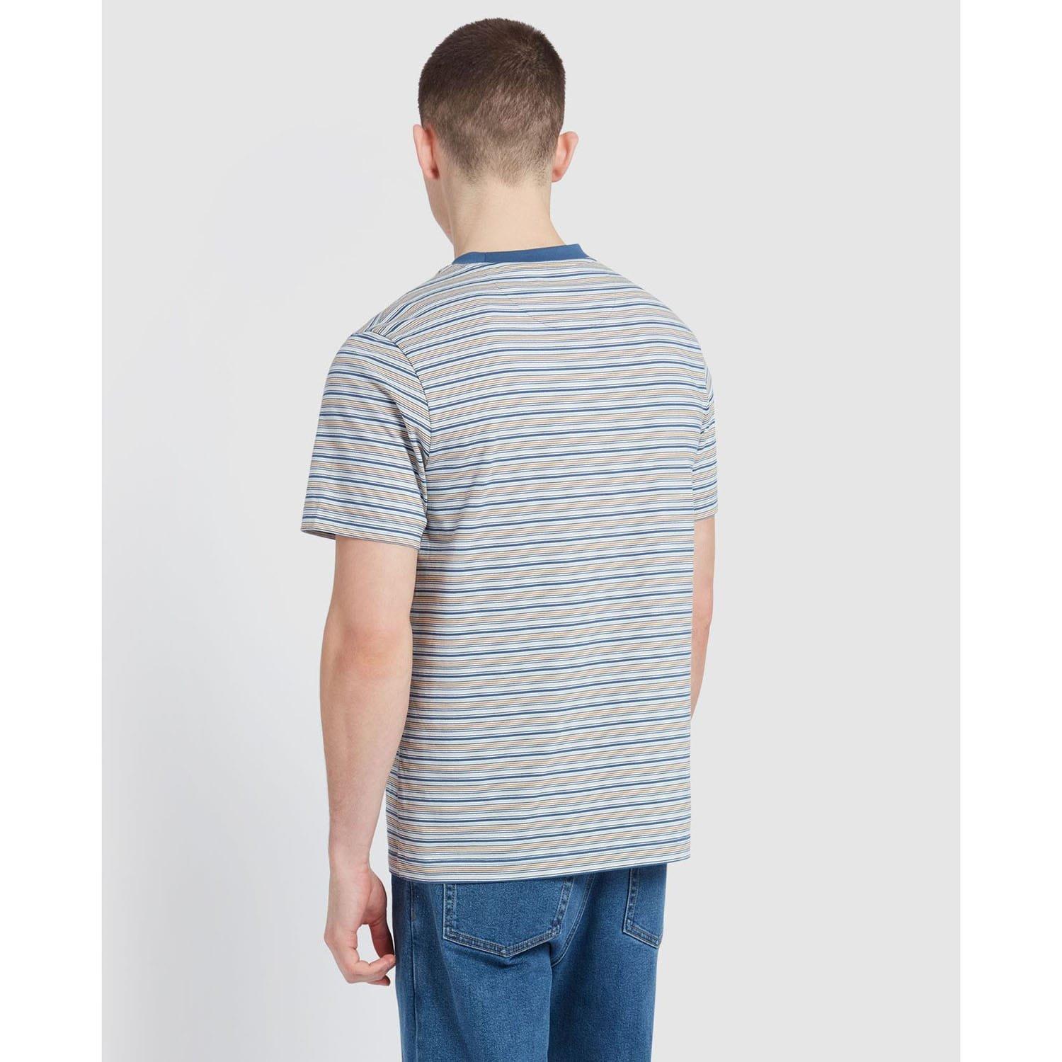 Grey - Farah - Danny Stripe T-Shirt - 2