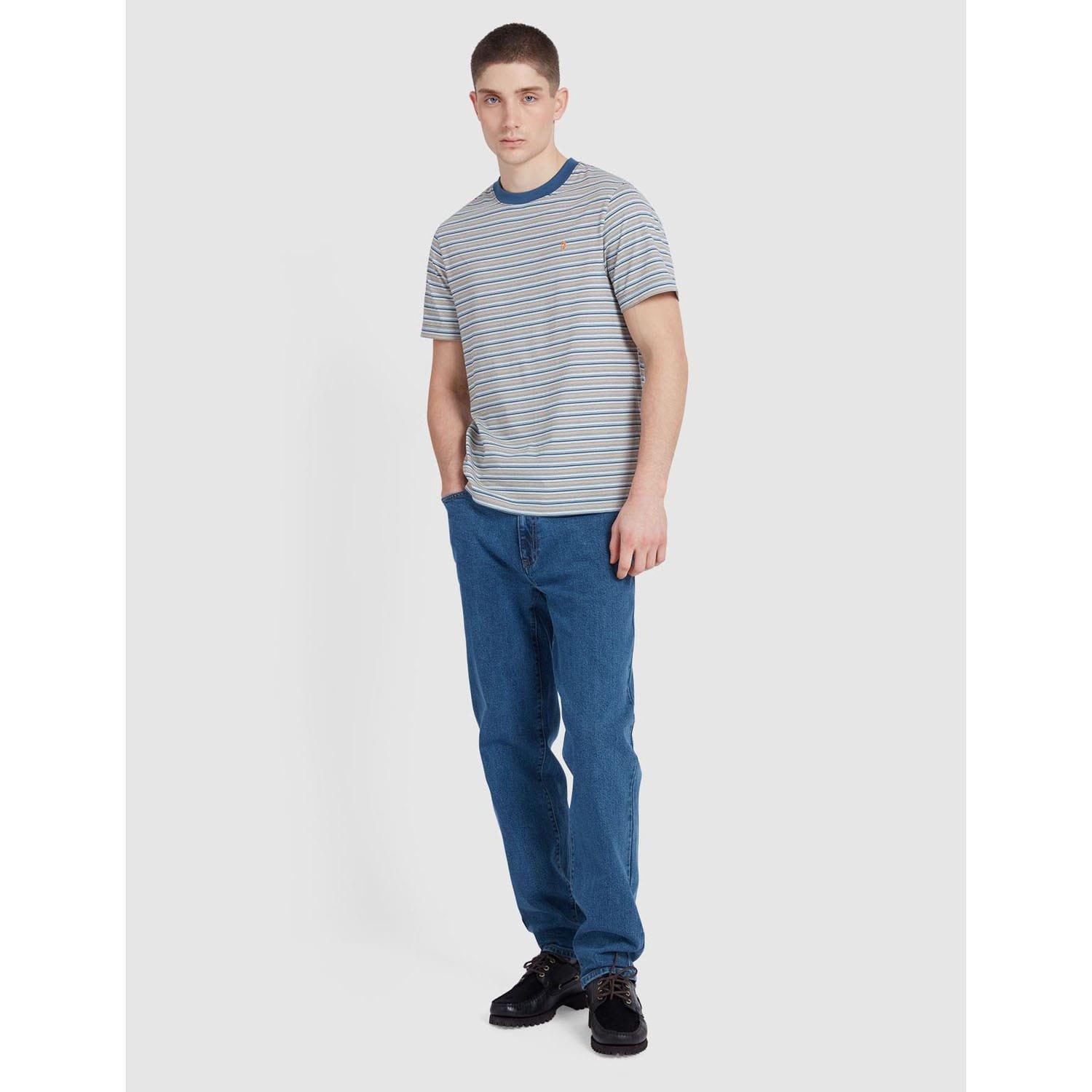 Grey - Farah - Danny Stripe T-Shirt - 3