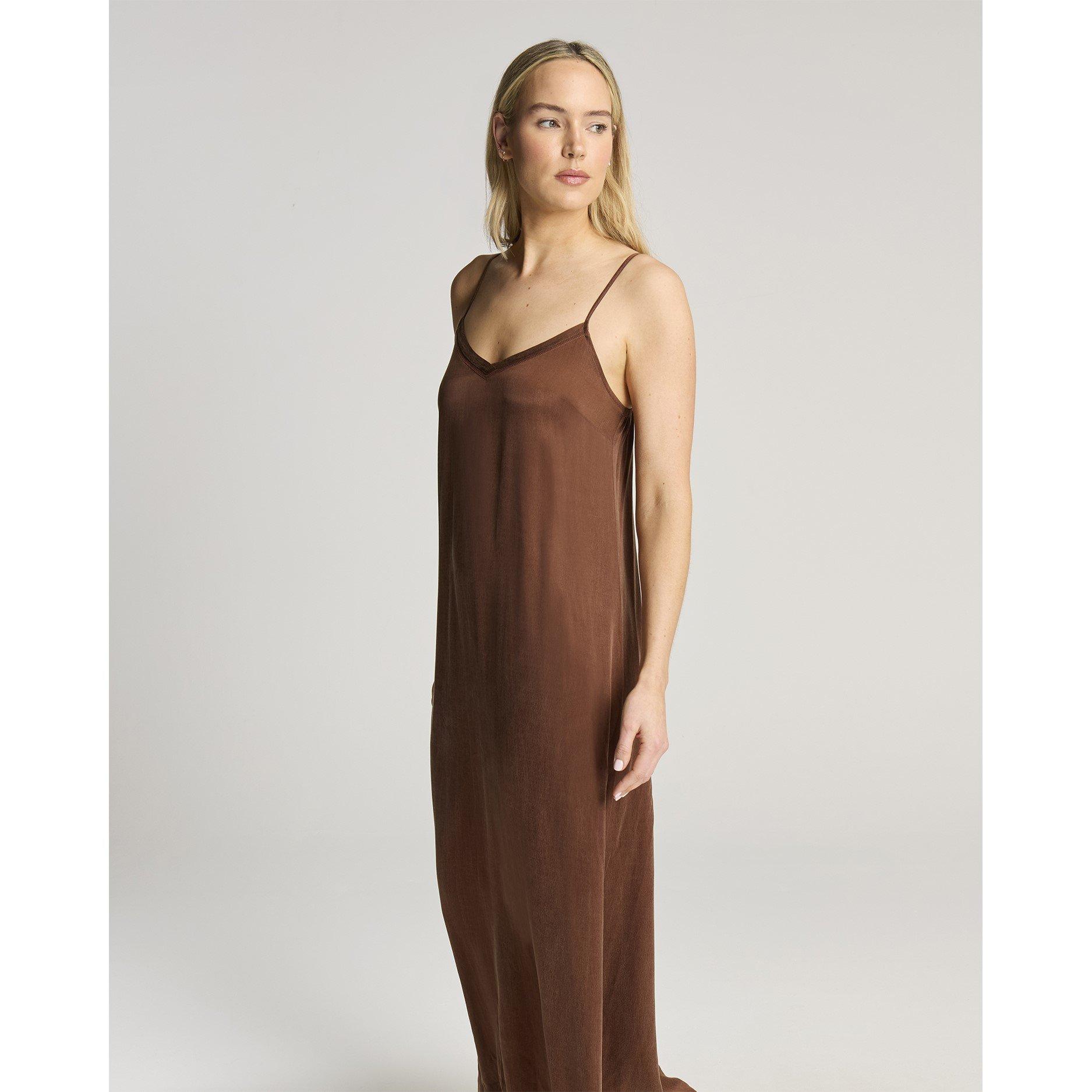Cocoa - Nudea - Eco-Luxe Maxi Slip Dress - Cocoa - 2