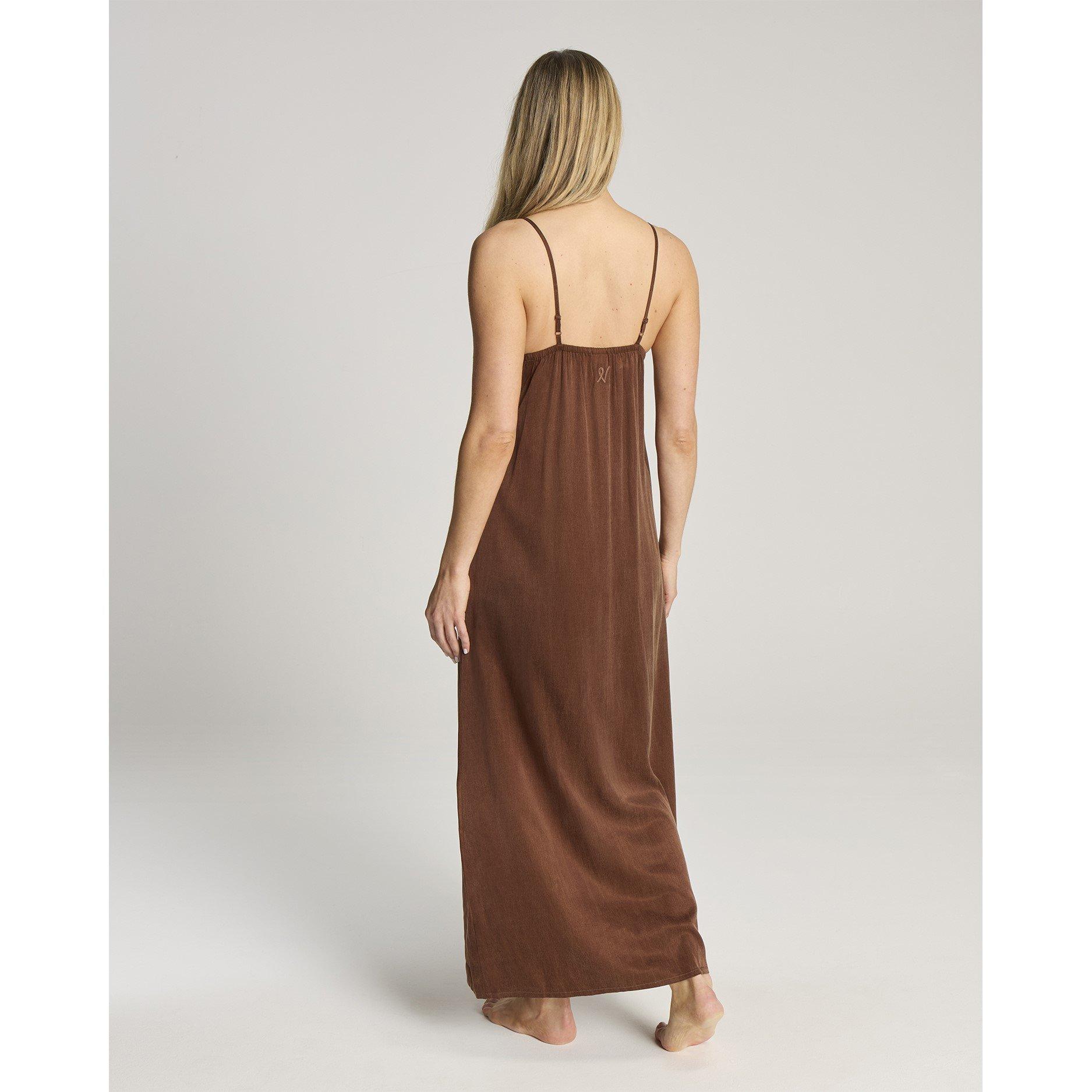 Cocoa - Nudea - Eco-Luxe Maxi Slip Dress - Cocoa - 3