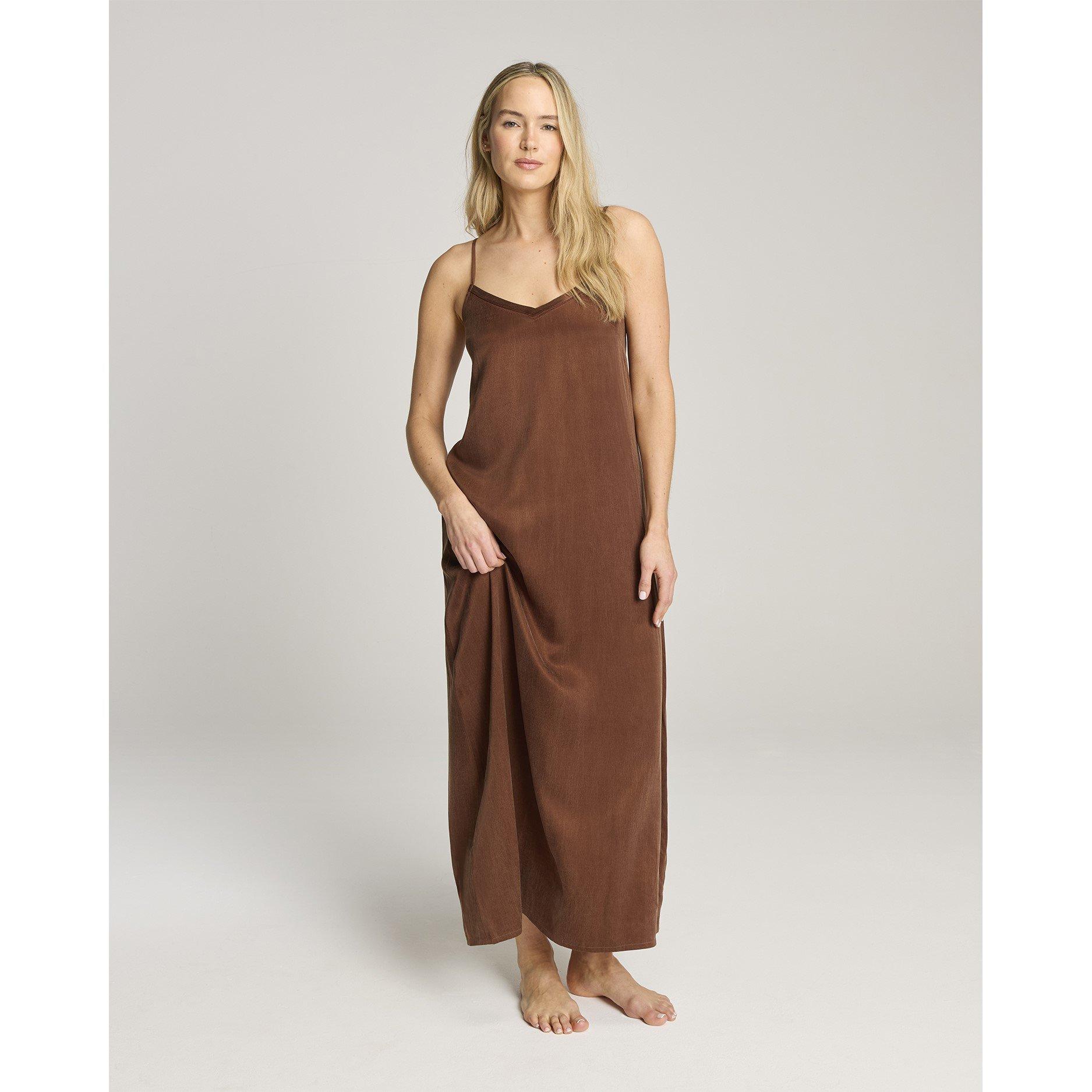 Cocoa - Nudea - Eco-Luxe Maxi Slip Dress - Cocoa - 4