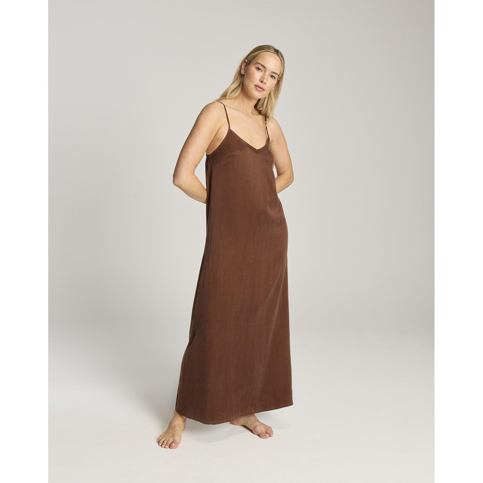 Cocoa - Nudea - Eco-Luxe Maxi Slip Dress - Cocoa - 6