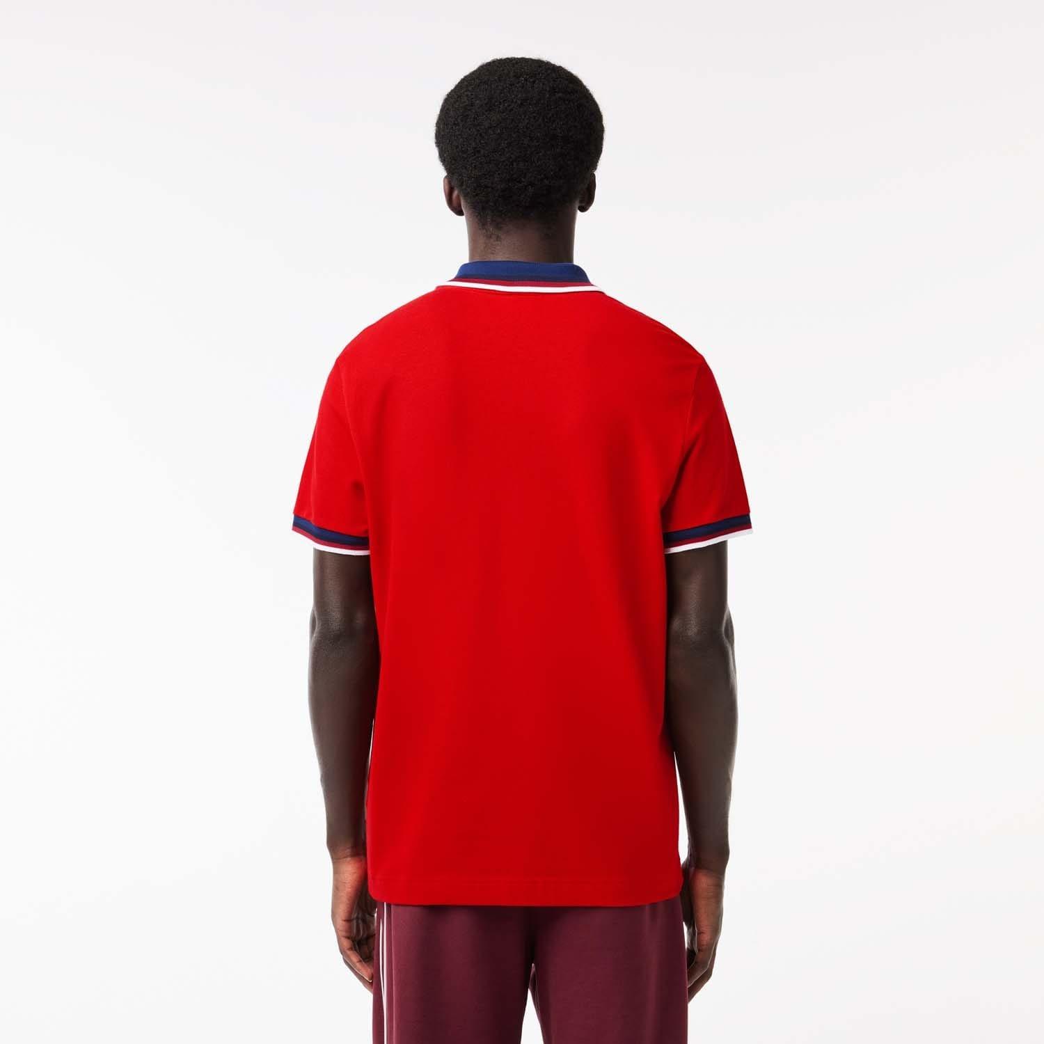 Red - Lacoste - Regular Fit Stretch Mini Piqu¿ Polo Shirt - 2