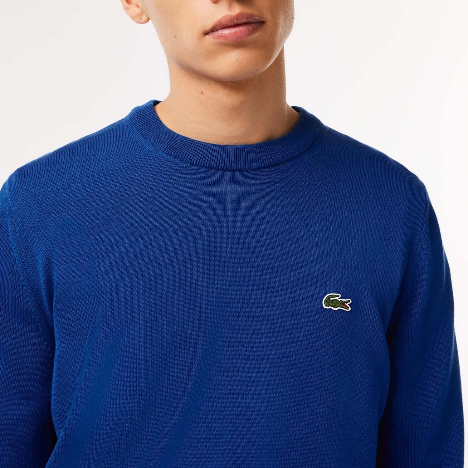 Blue - Lacoste - Monochrome Crewneck Sweatshirt - 5