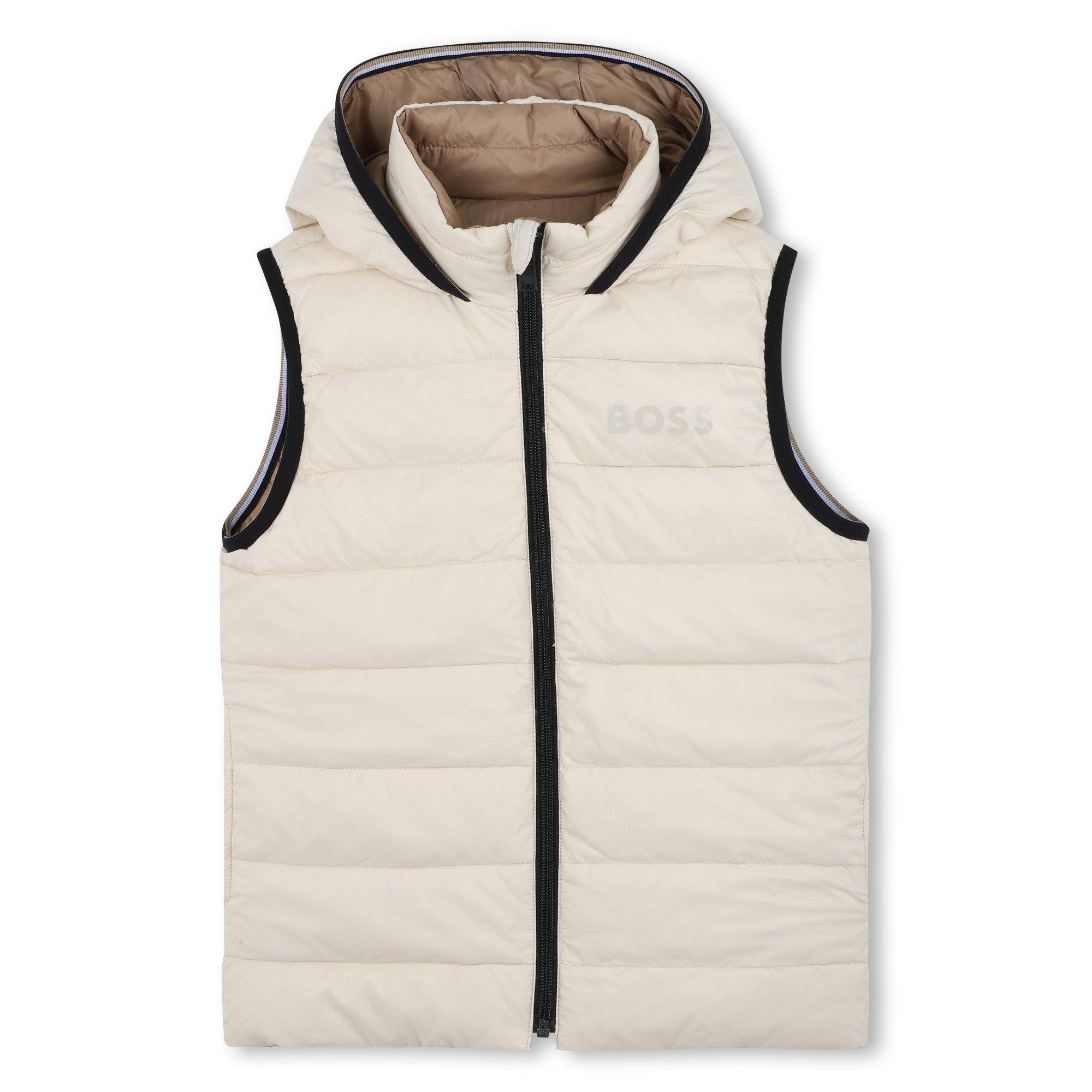 Boss Boys Kids' Reversible Sleeveless Gilet - Sand - 14Y