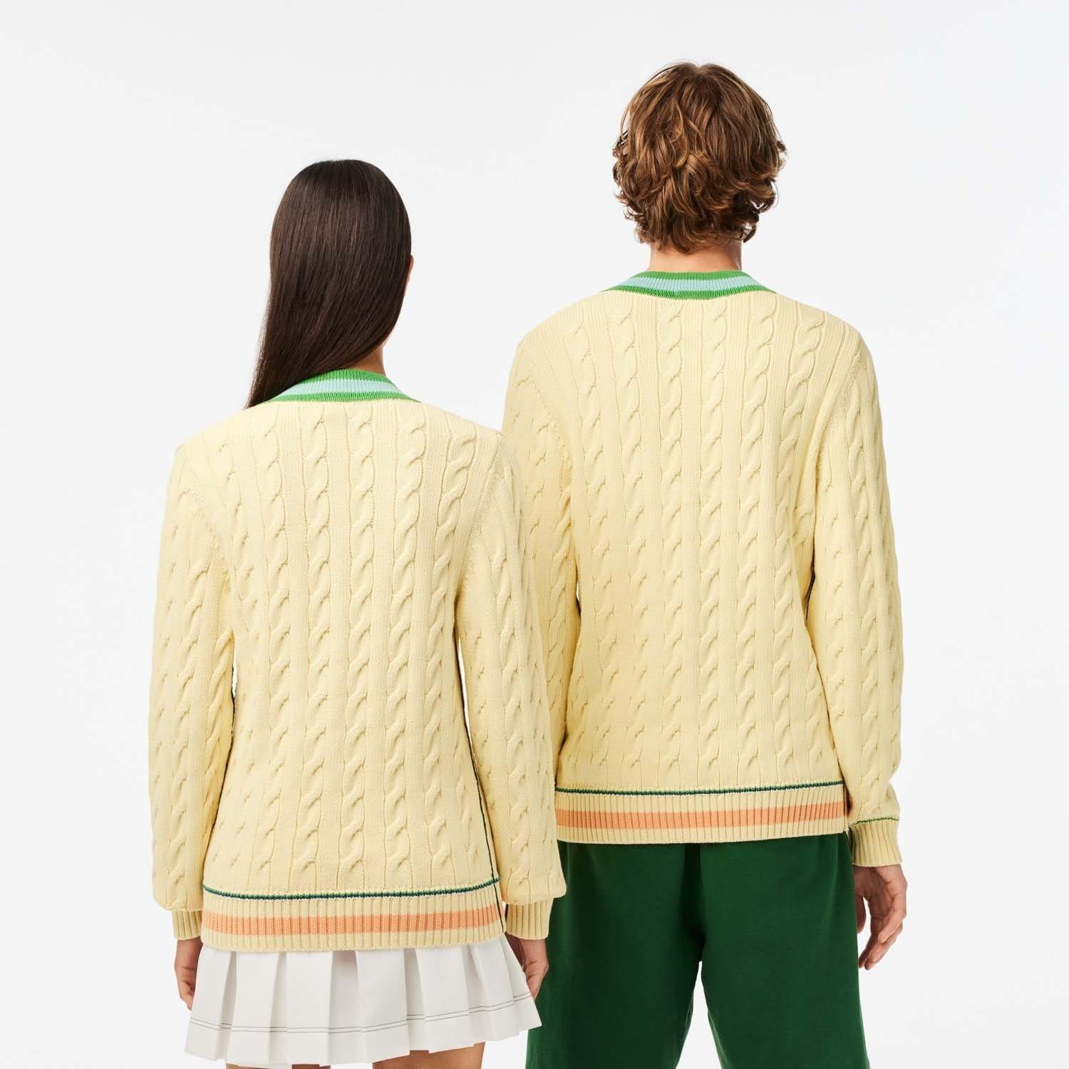 Multi Colour - Lacoste - Roland Garros Edition V-Neck Tennis Jumper - 2