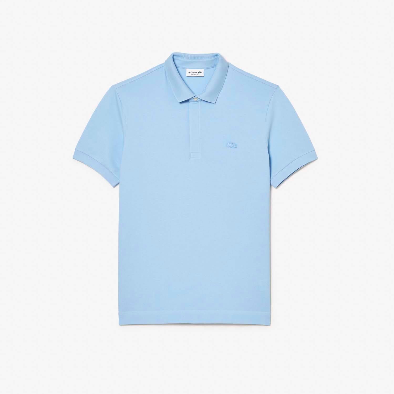 Blue - Lacoste - Regular Fit Paris Stretch Piqu¿ Polo Shirt - 1
