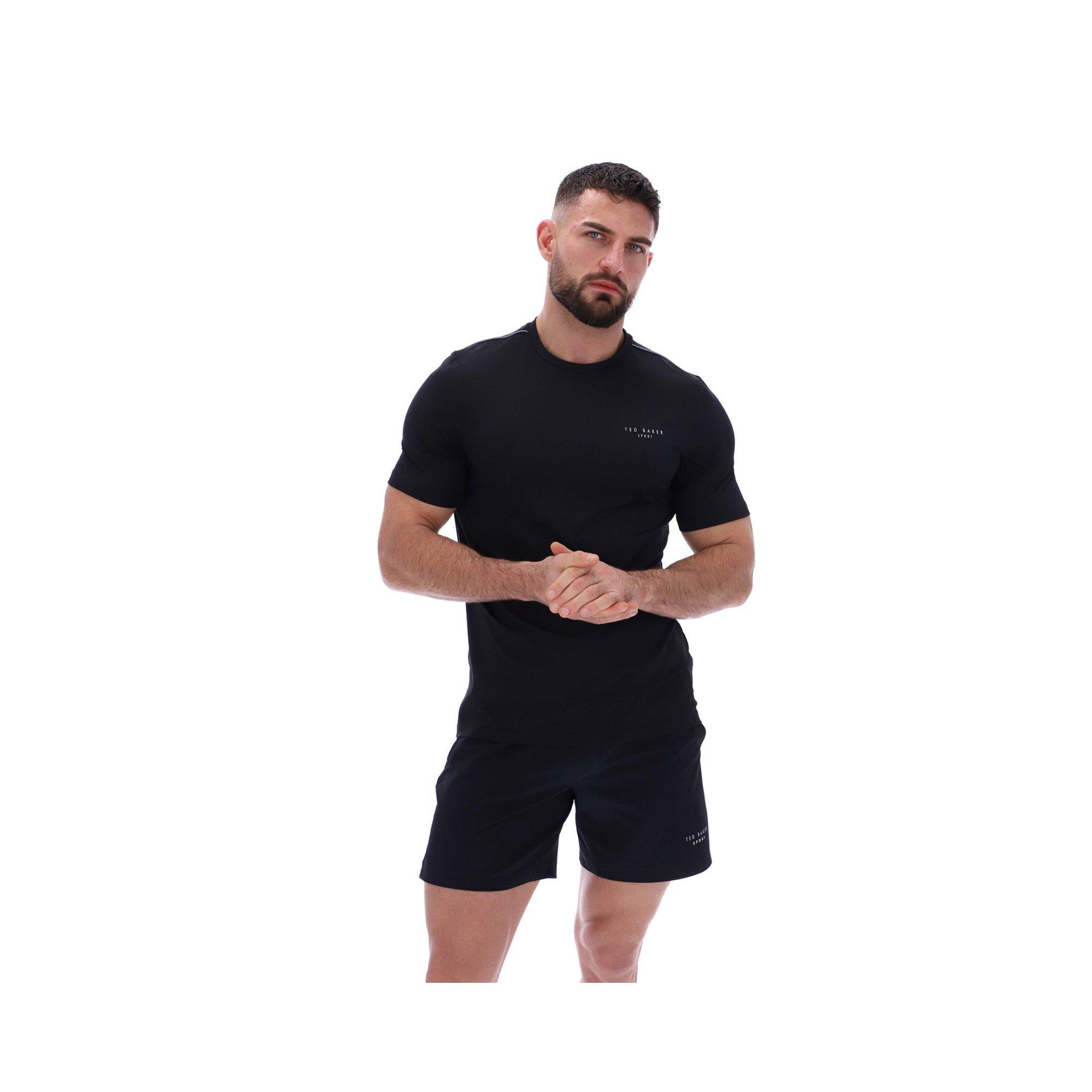 Black - Ted Baker - SAM Aeroflow Running T-Shirt - 1
