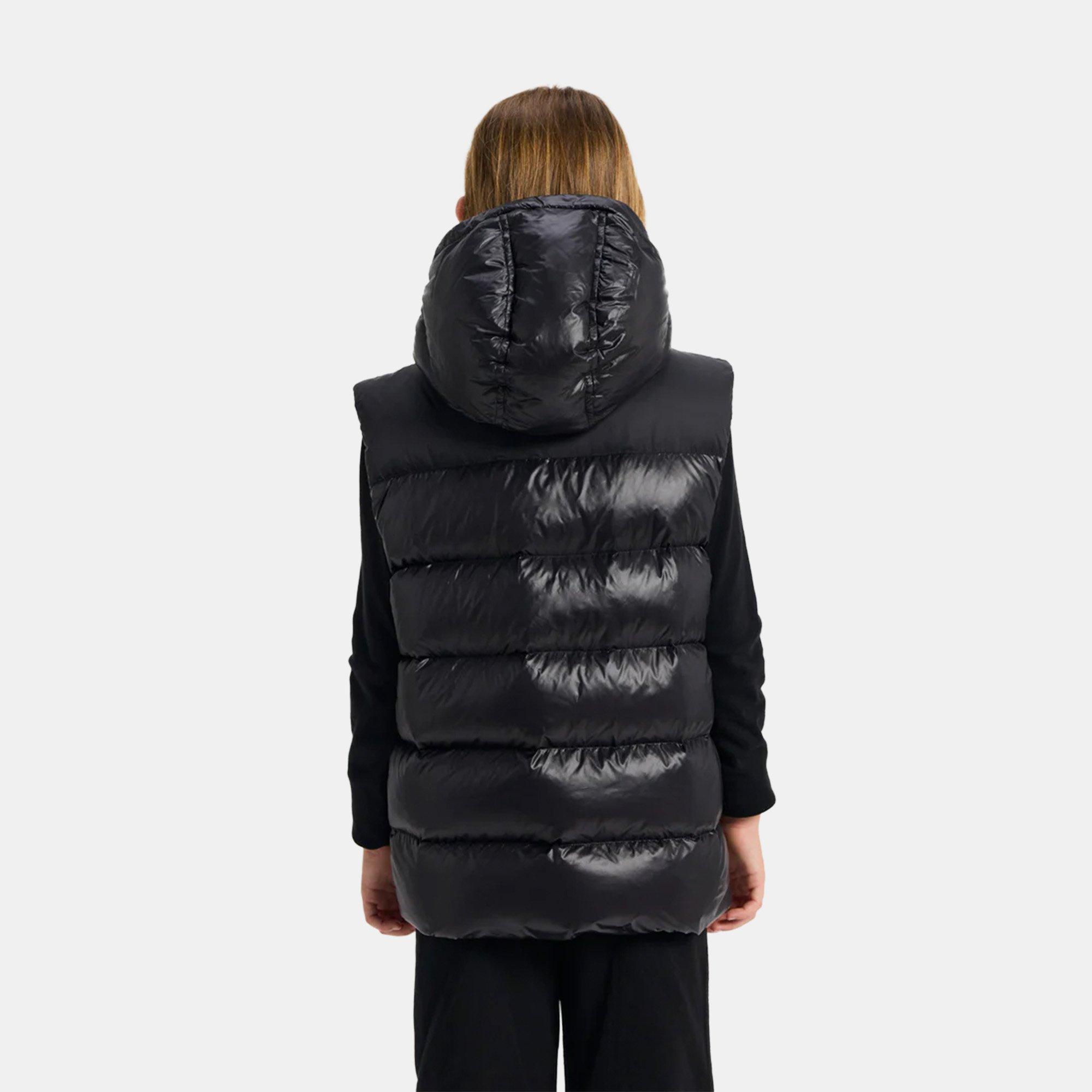 Black 0009 - Pyrenex - Unisex Kids' John Hooded Sleeveless Gilet - 2