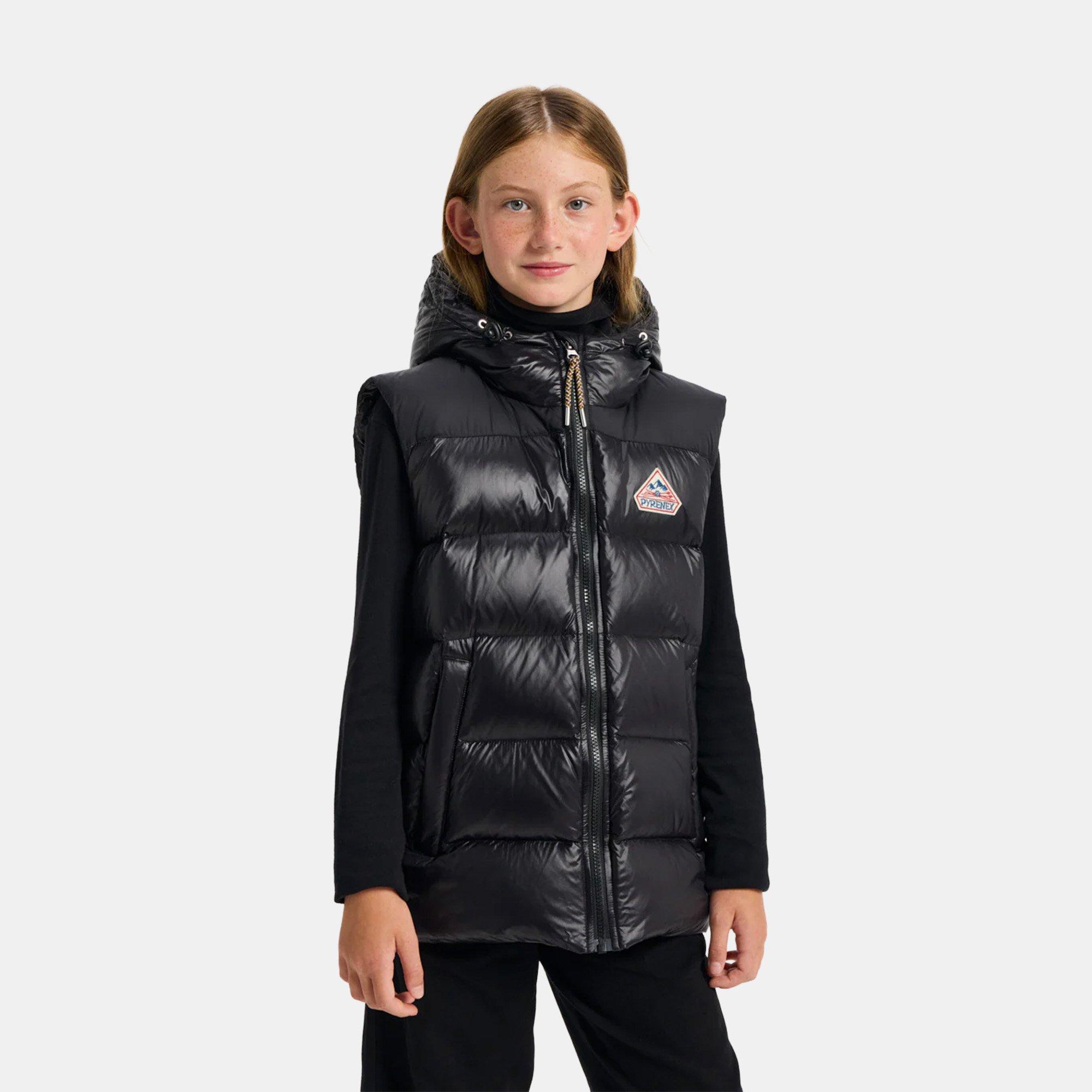 Black 0009 - Pyrenex - Unisex Kids' John Hooded Sleeveless Gilet - 3