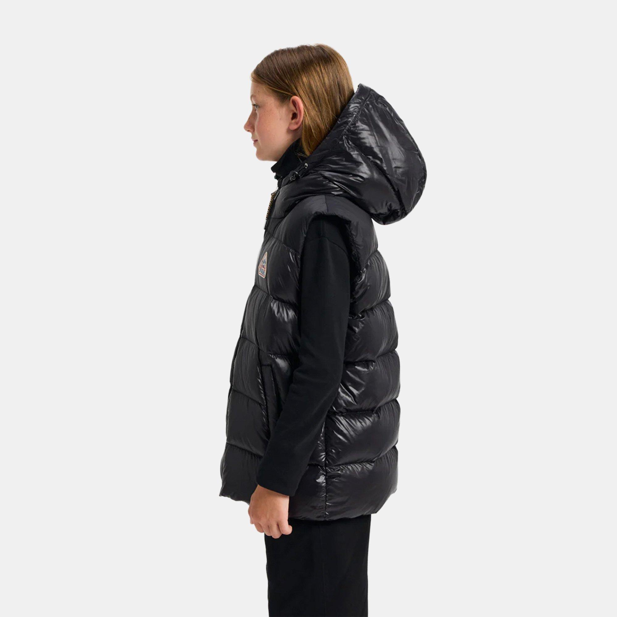 Black 0009 - Pyrenex - Unisex Kids' John Hooded Sleeveless Gilet - 4