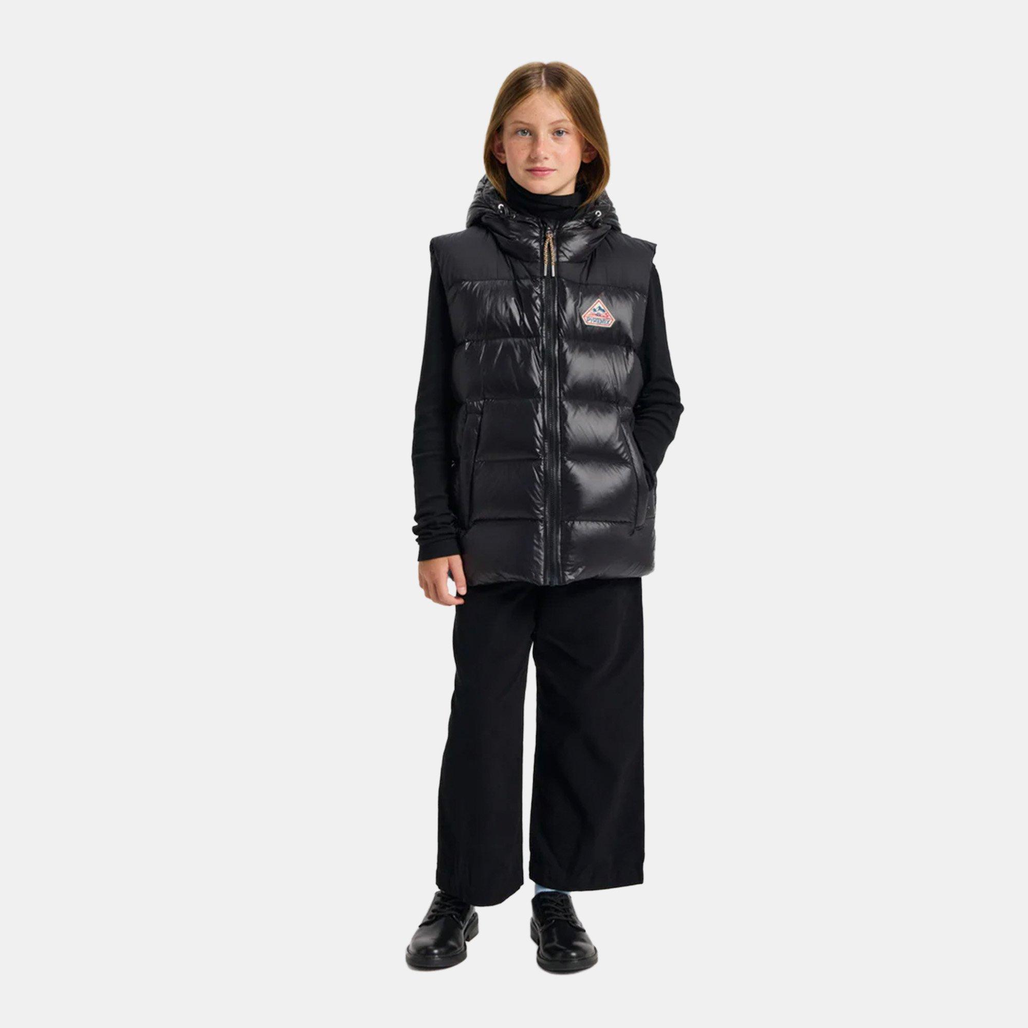 Black 0009 - Pyrenex - Unisex Kids' John Hooded Sleeveless Gilet - 5