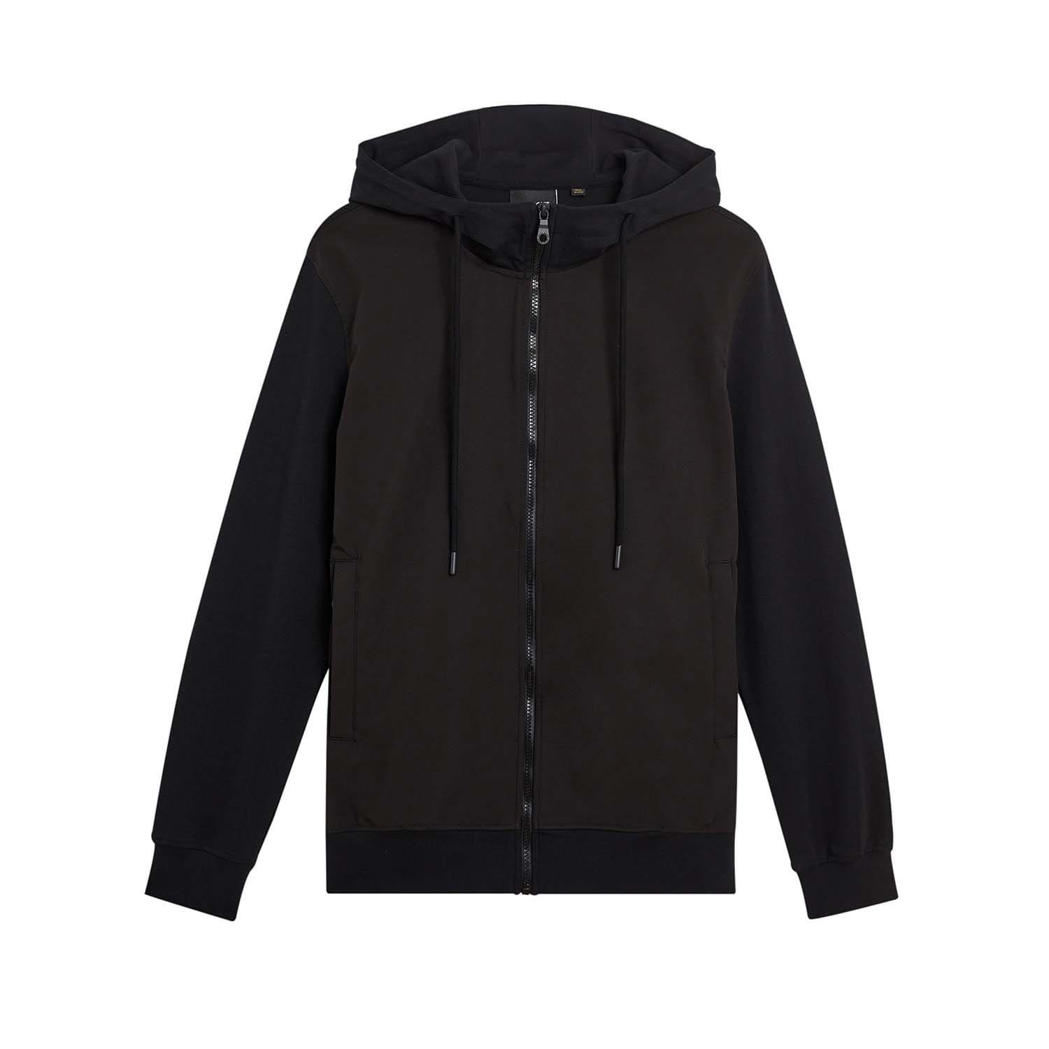 Black - Lyle and Scott - Softshell Hybrid Zip Through Hoodie - 5