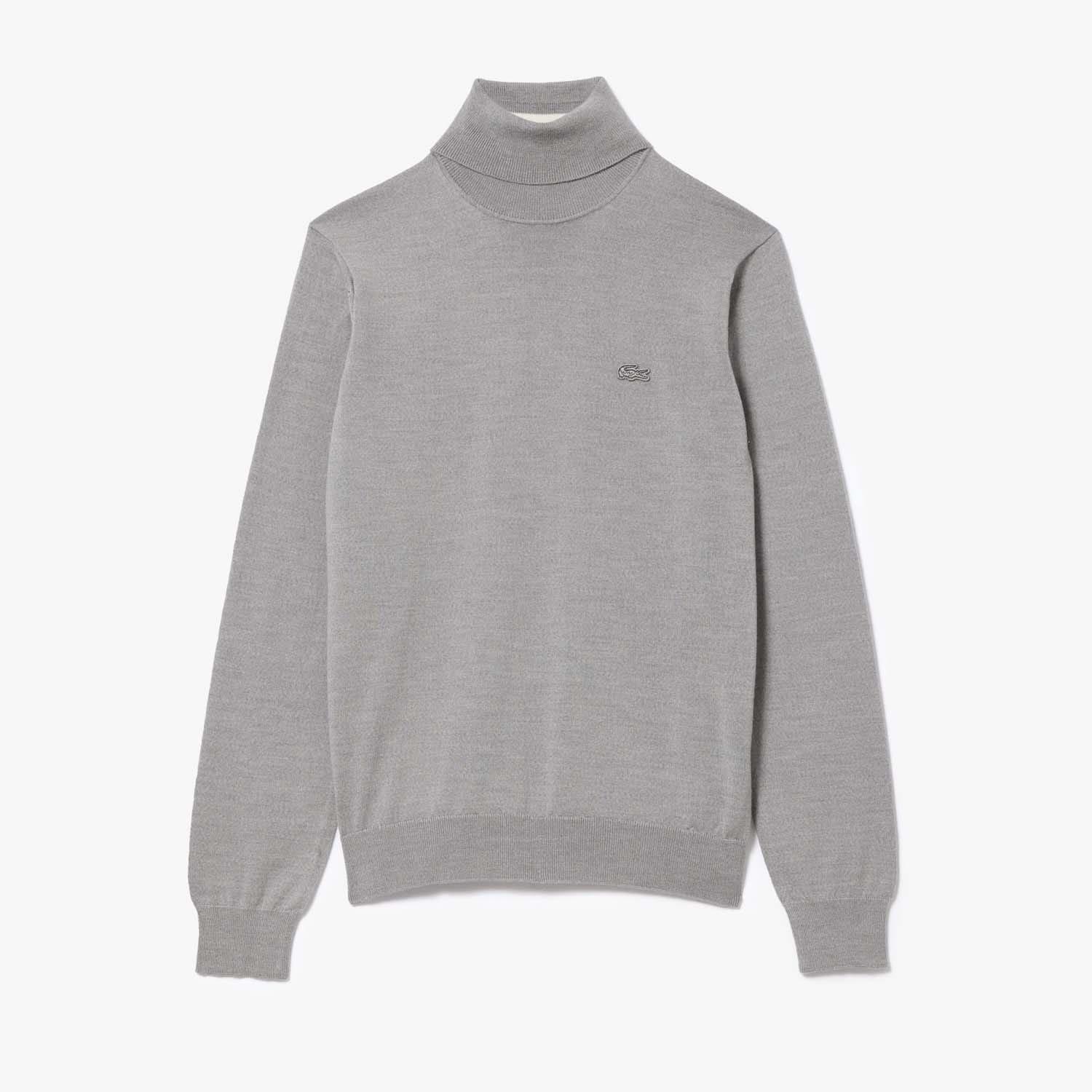 Lacoste Merino Wool Roll Neck Sweatshirt Crew Sweaters USC
