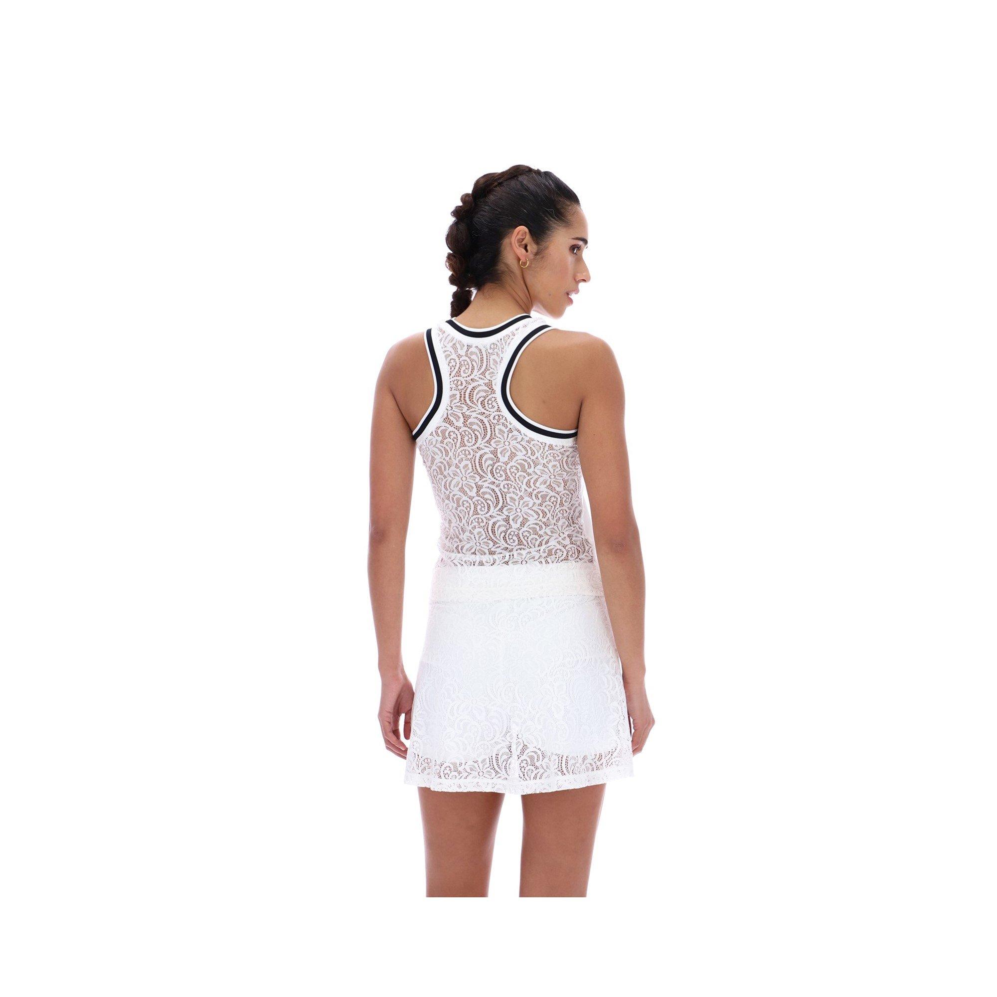 White - Ted Baker - ANNABELLE Lace Back Tennis Tank - 2