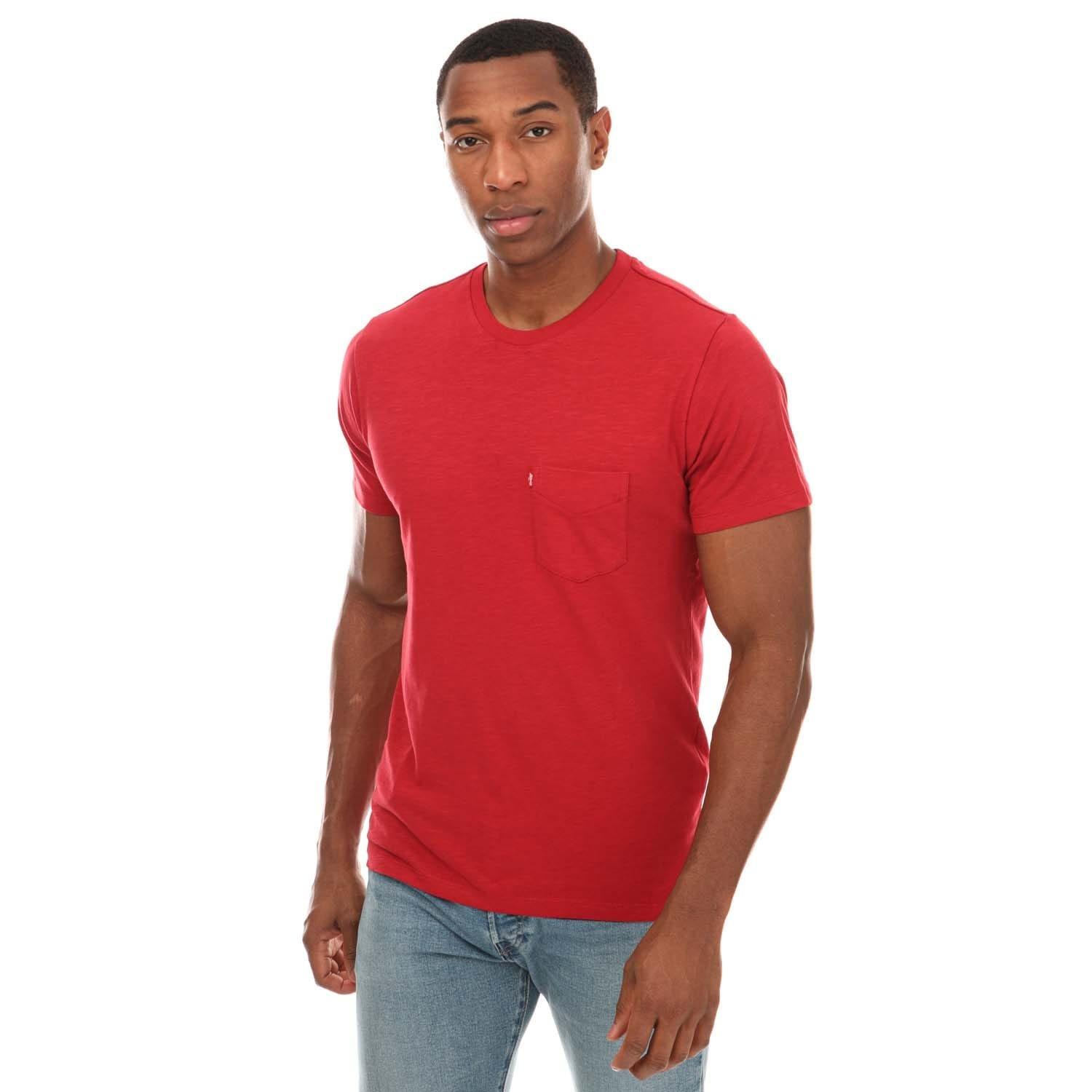 Red - Levis - Classic Pocket T-Shirt - 1