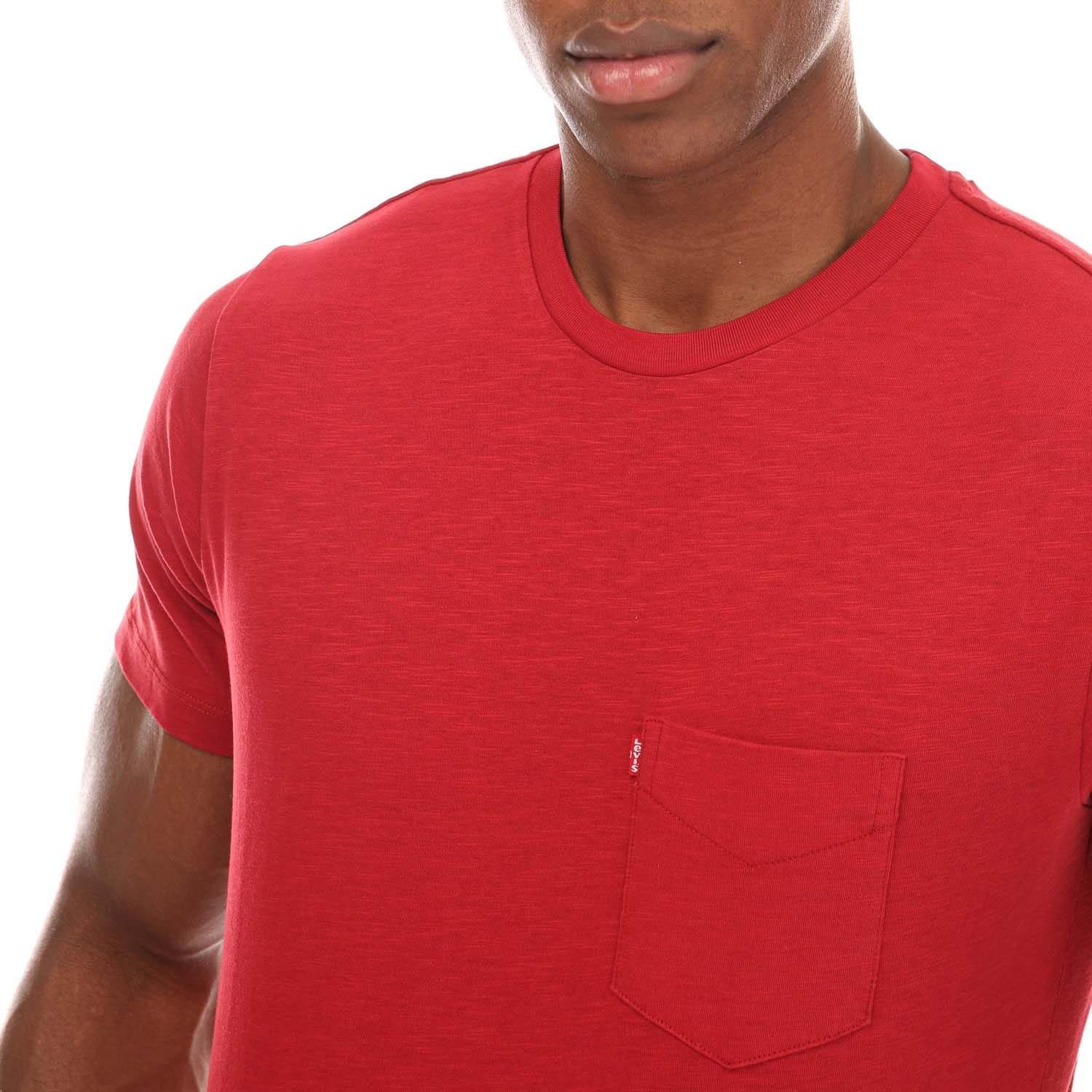 Red - Levis - Classic Pocket T-Shirt - 3