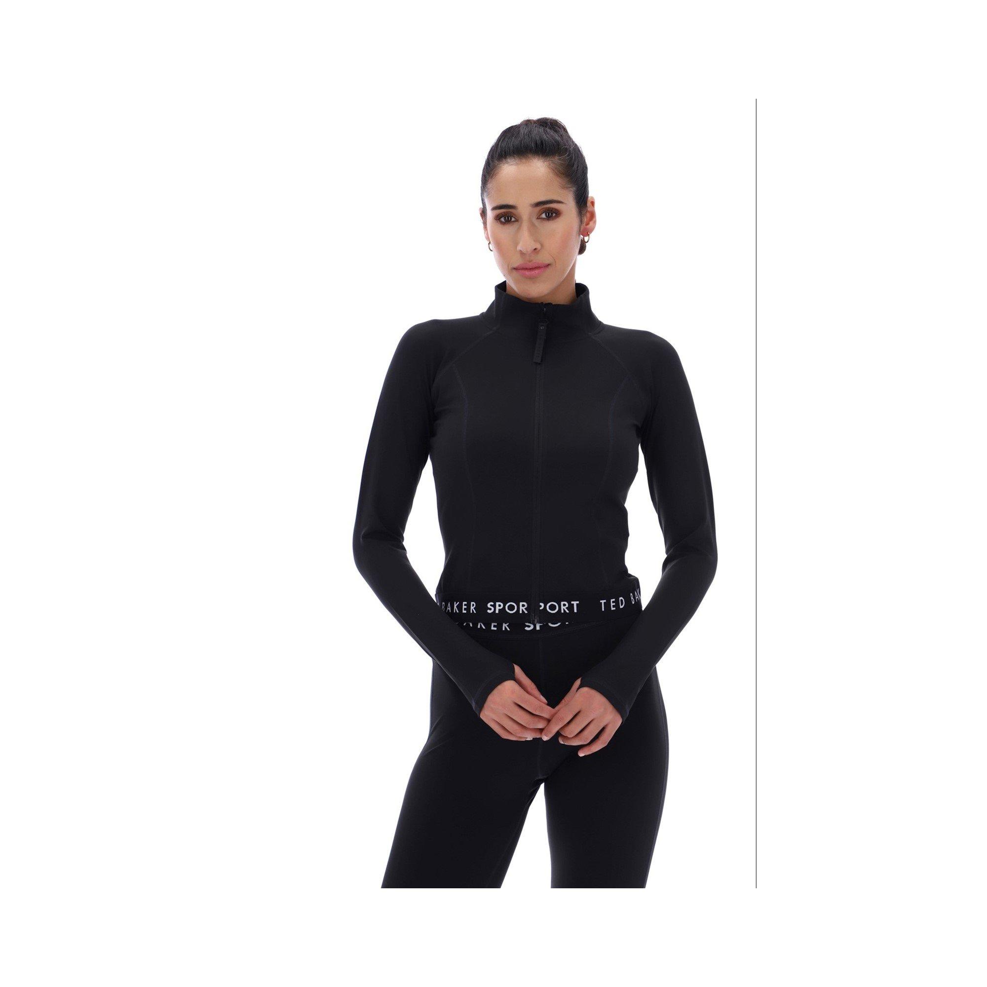 Black - Ted Baker - MARIE Essentials Cropped Zip Up Jacket - 1